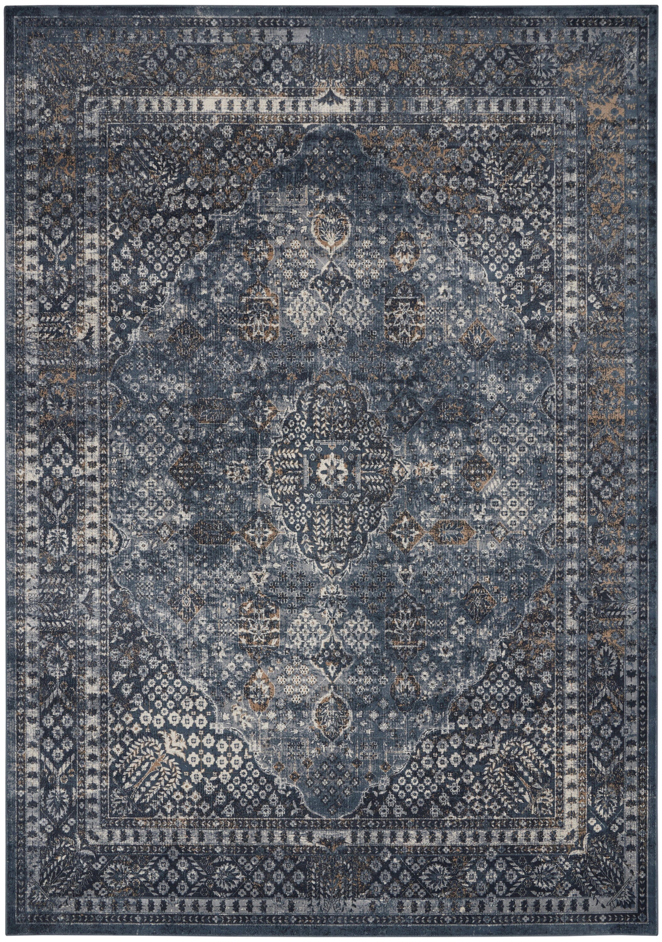 kathy ireland Home Malta 9' x 12' Navy Vintage Indoor Rug Rug kathy ireland Home