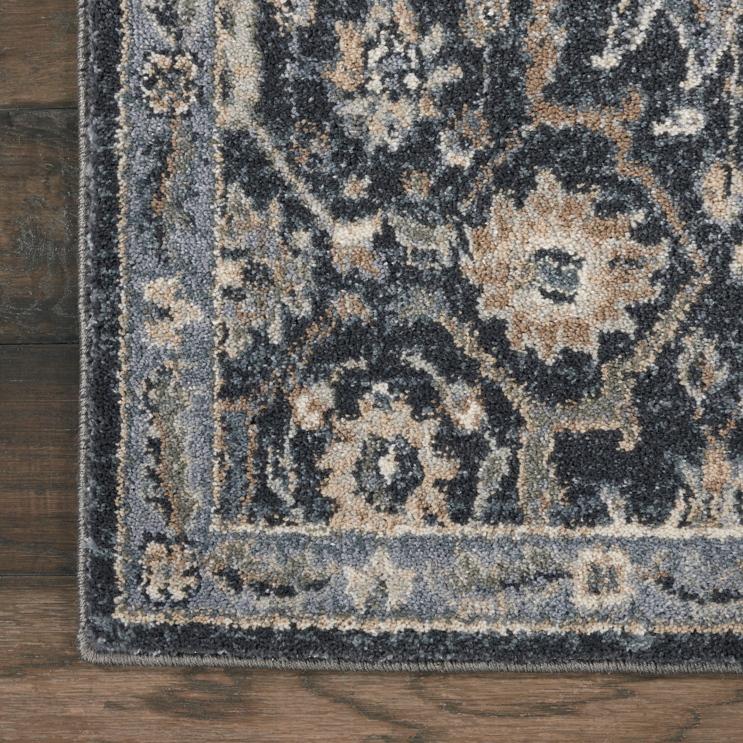 kathy ireland Home Moroccan Celebration 2'2" x 3'9" Navy Vintage Indoor Rug Rug kathy ireland Home