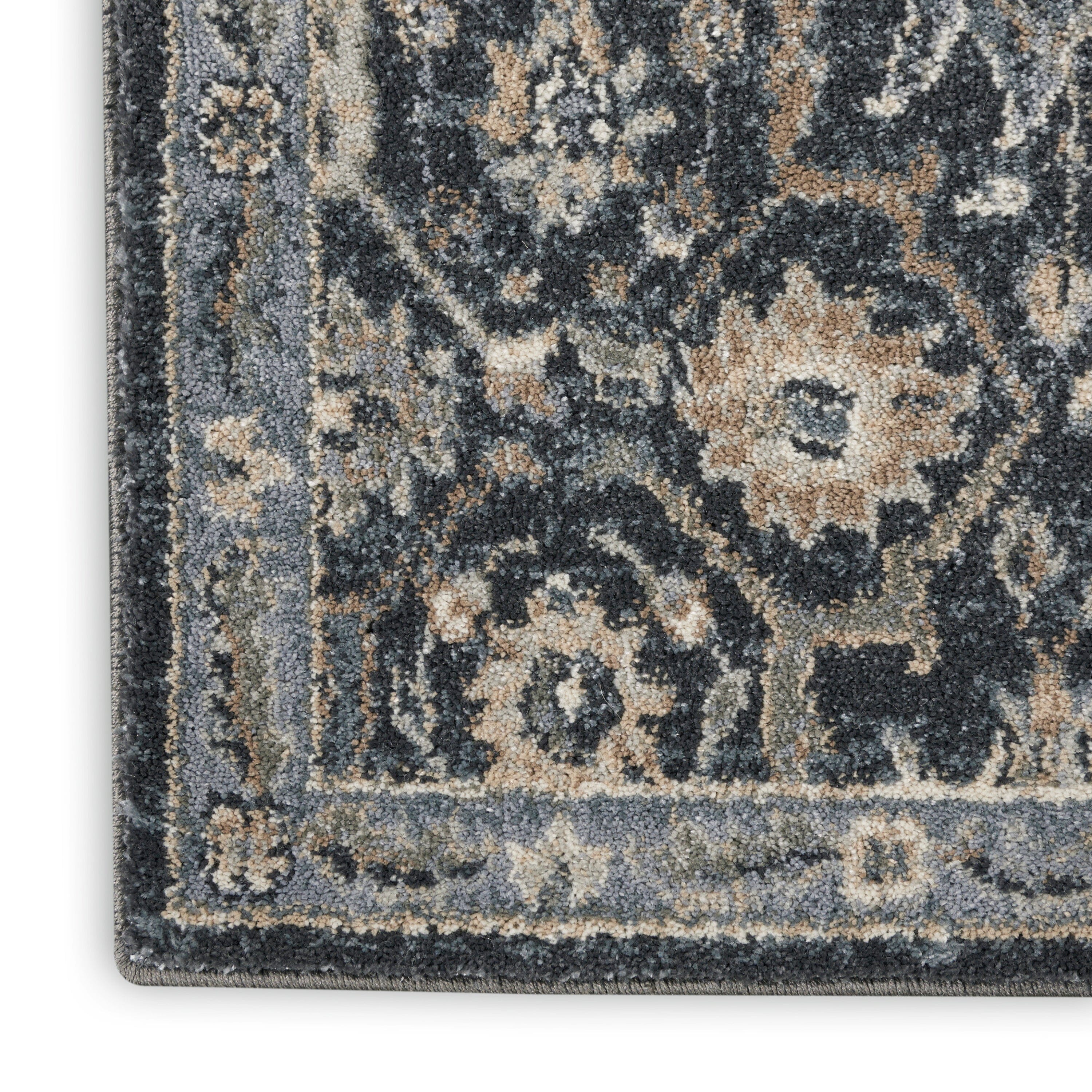 kathy ireland Home Moroccan Celebration 2'2" x 3'9" Navy Vintage Indoor Rug Rug kathy ireland Home