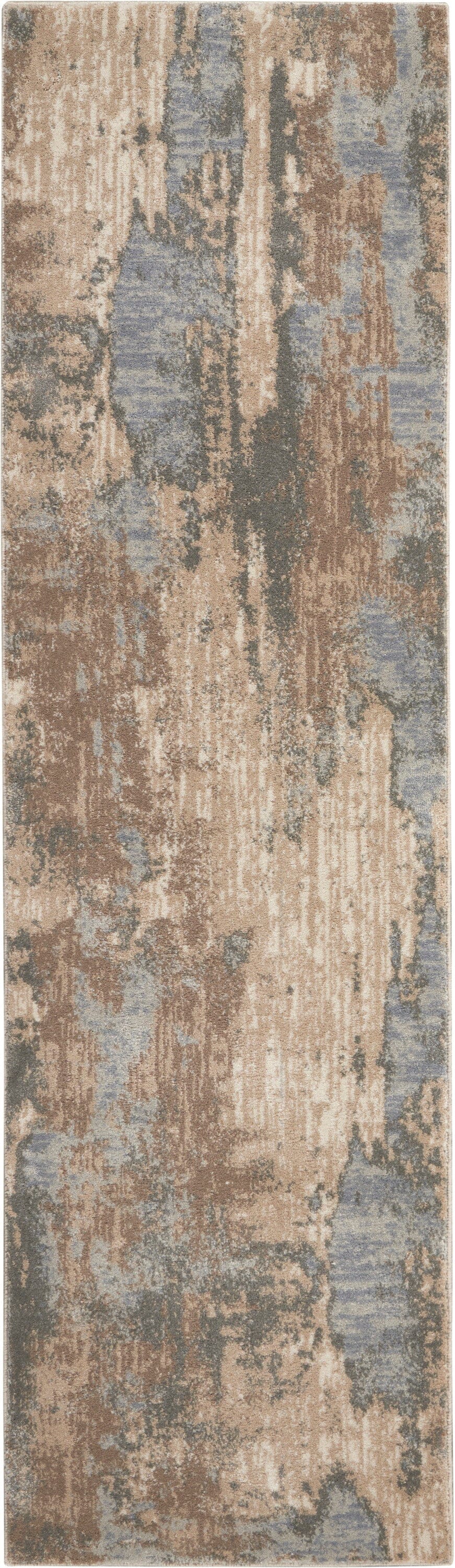 kathy ireland Home Moroccan Celebration 2'2" x 7'6" Grey/Beige Modern Indoor Rug Rug kathy ireland Home