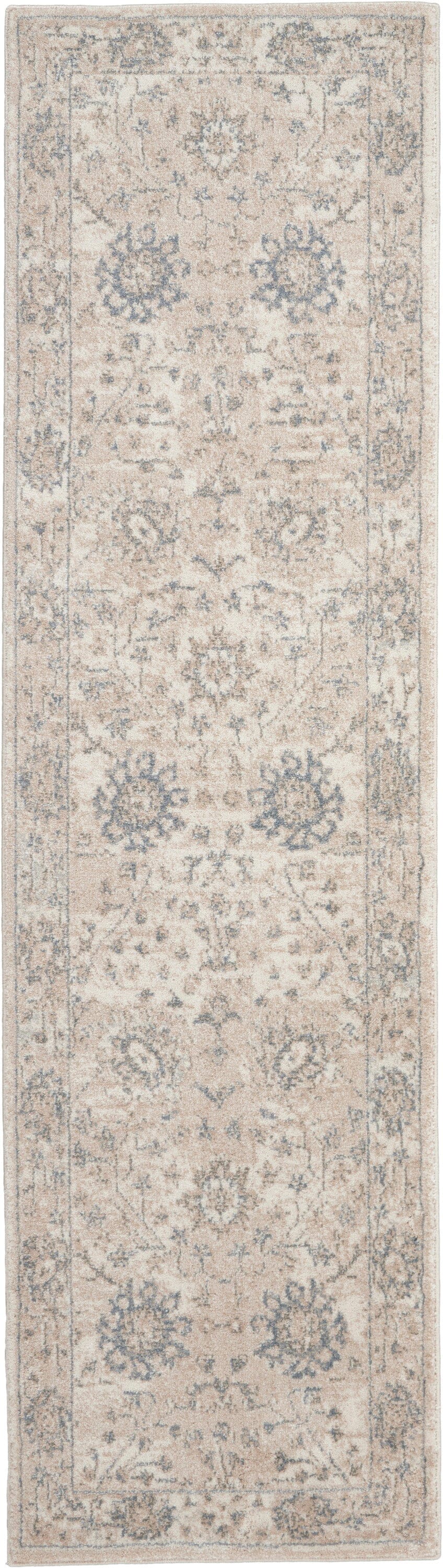 kathy ireland Home Moroccan Celebration 2'2" x 7'6" Ivory/Sand Vintage Indoor Rug Rug kathy ireland Home