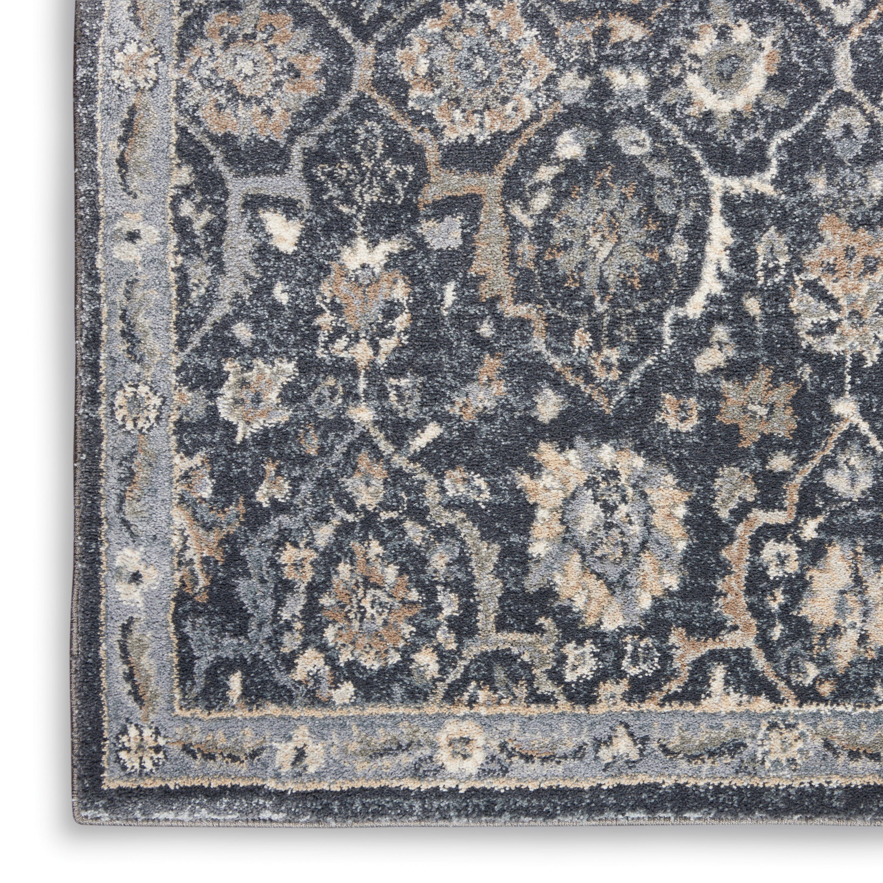 kathy ireland Home Moroccan Celebration 3'10" x 5'10" Navy Vintage Indoor Rug Rug kathy ireland Home