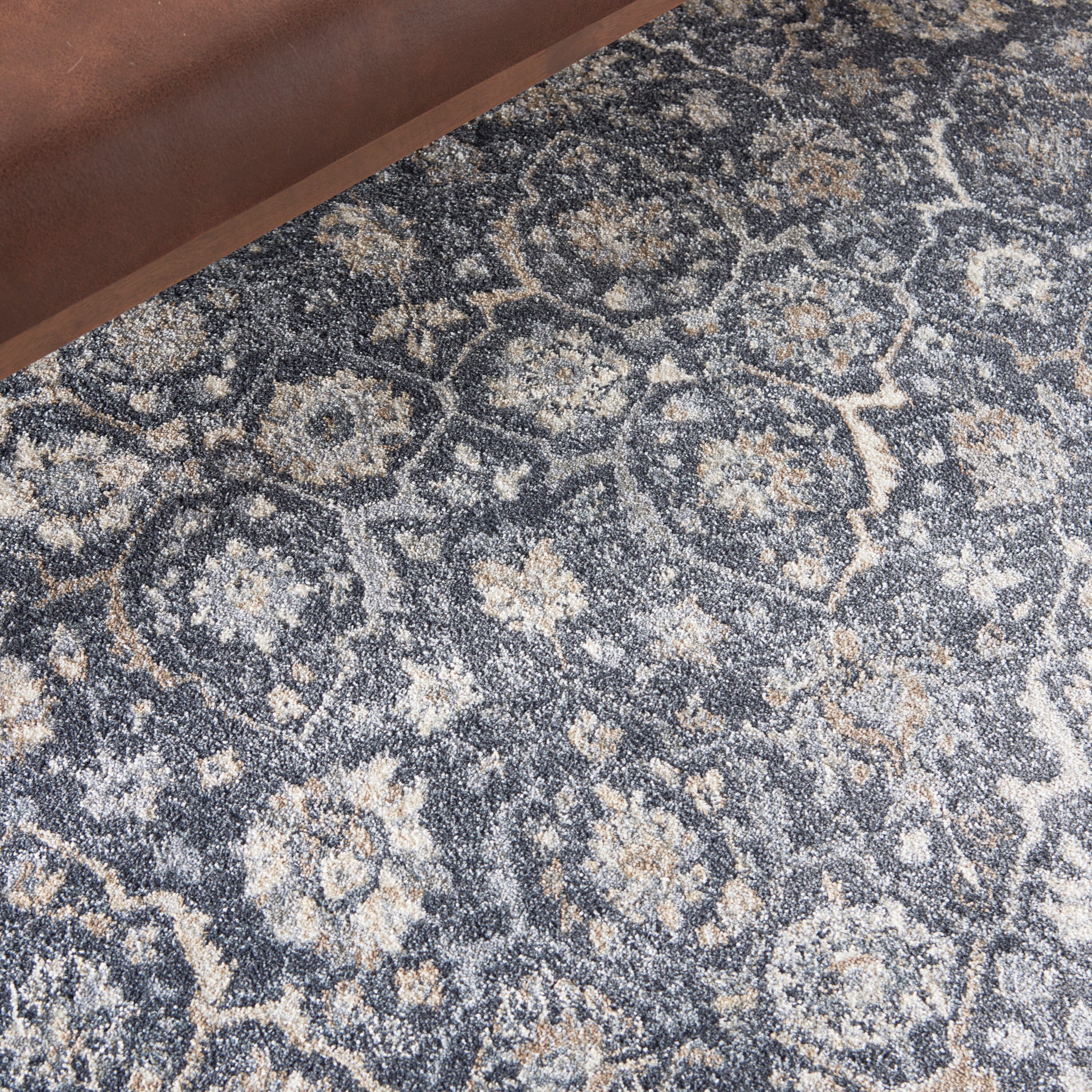 kathy ireland Home Moroccan Celebration 3'10" x 5'10" Navy Vintage Indoor Rug Rug kathy ireland Home