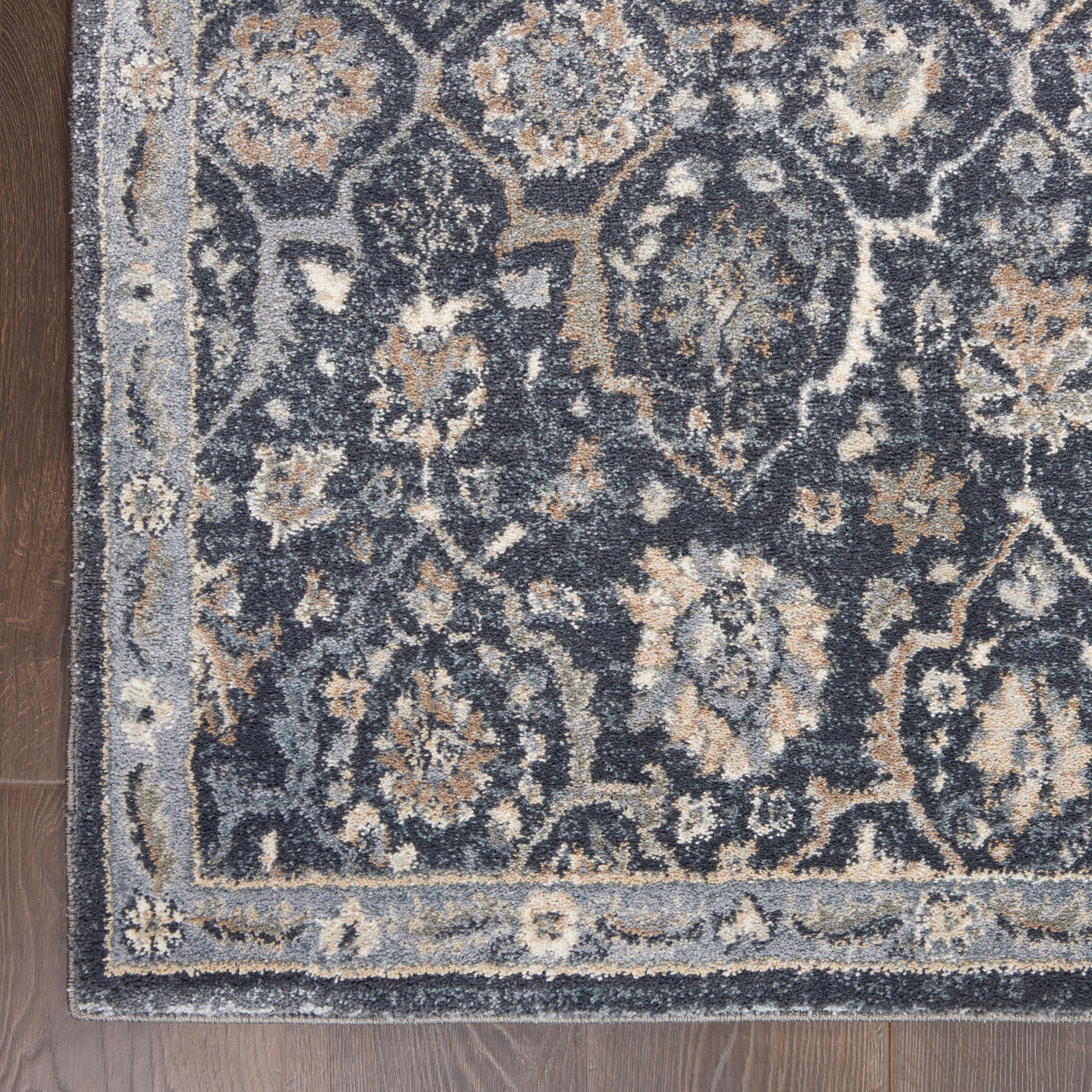 kathy ireland Home Moroccan Celebration 3'10" x 5'10" Navy Vintage Indoor Rug Rug kathy ireland Home