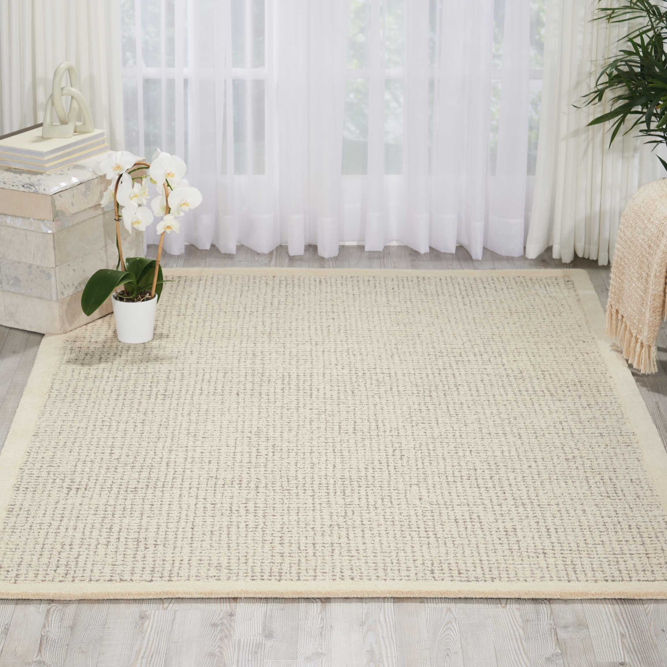 kathy ireland Home River Brook 3'9" x 5'9" Ivory/Grey Modern Indoor Rug Rug kathy ireland Home