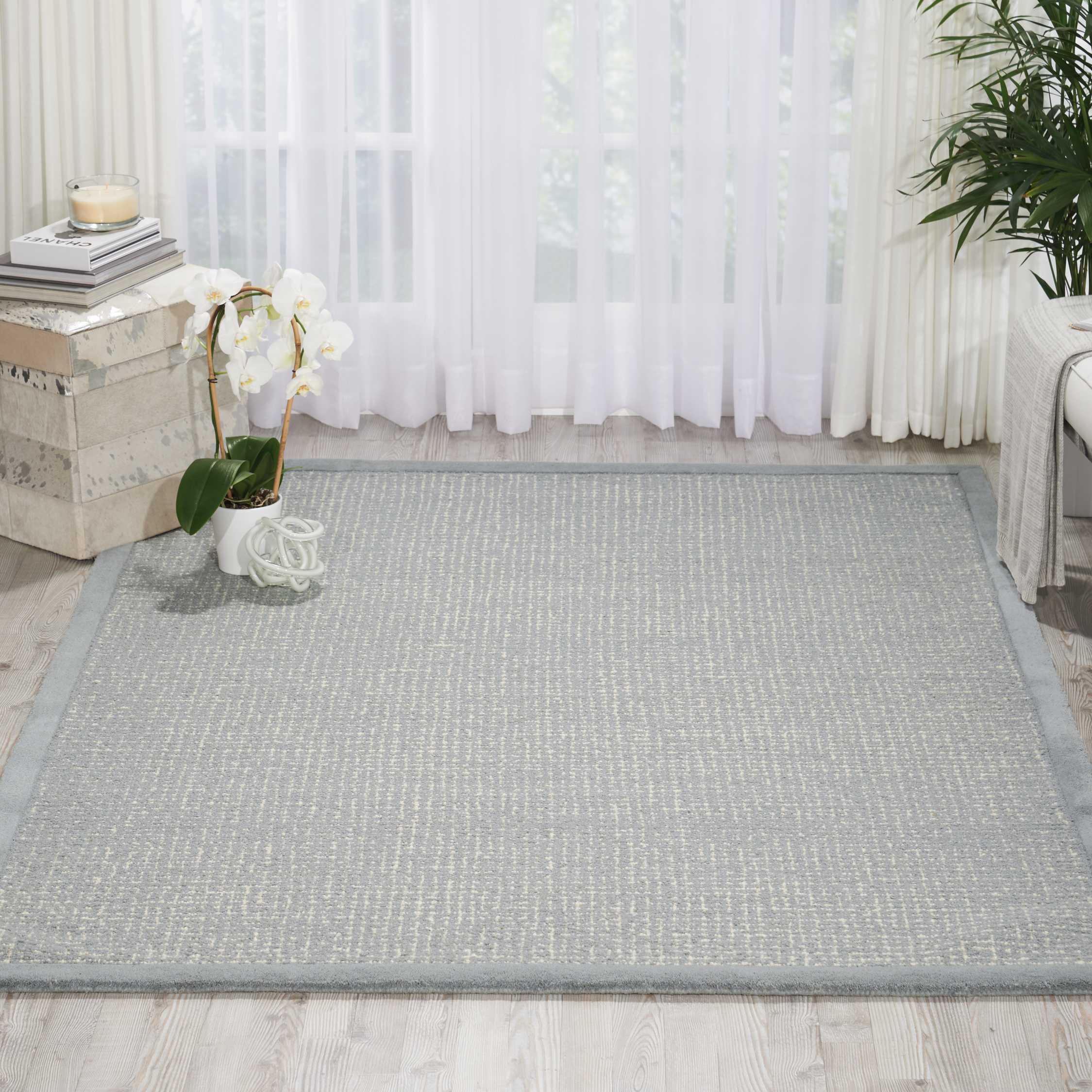 kathy ireland Home River Brook 3'9" x 5'9" Light Blue/Ivory Modern Indoor Rug Rug kathy ireland Home