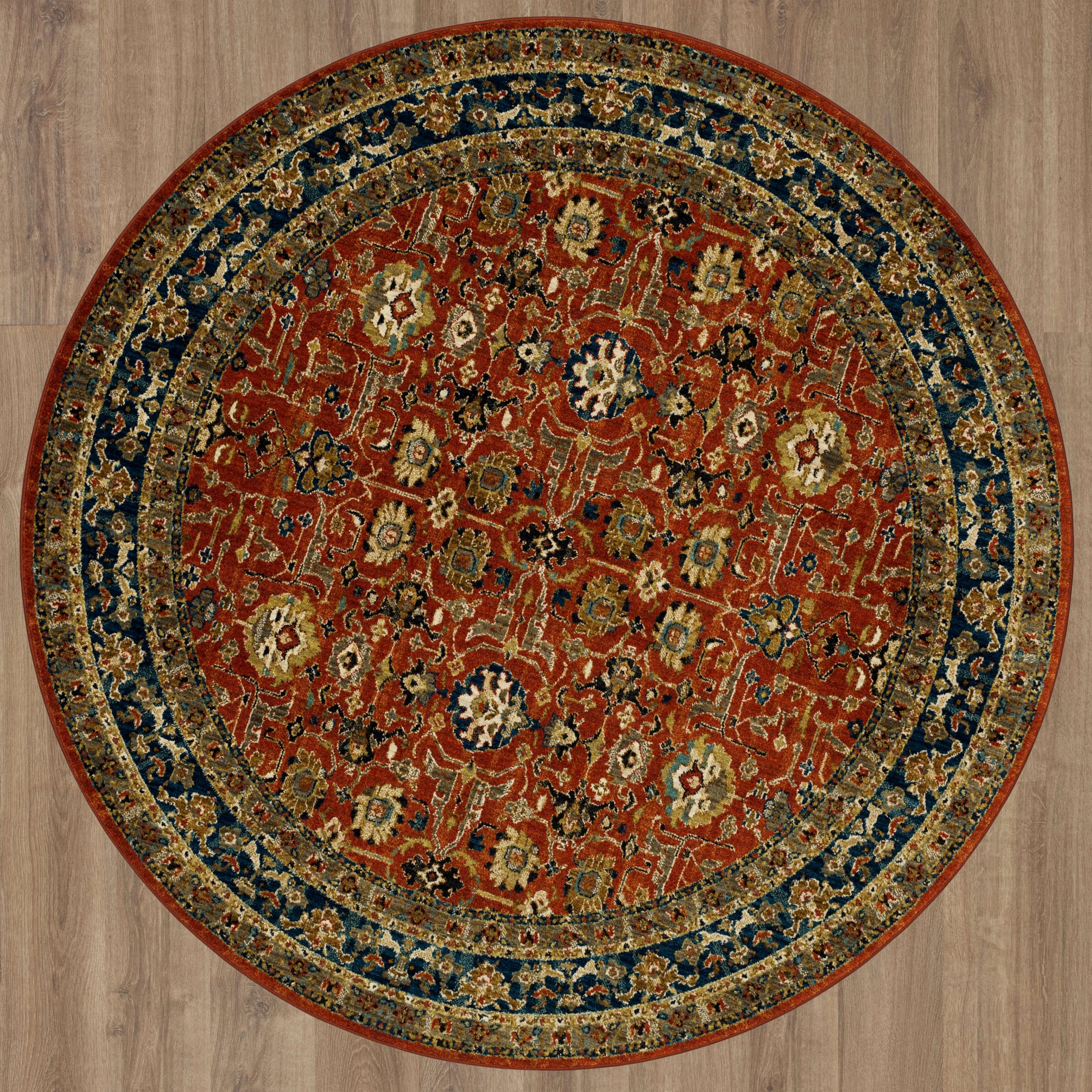 Keralam Garnet 8' Round Karastan Rugs