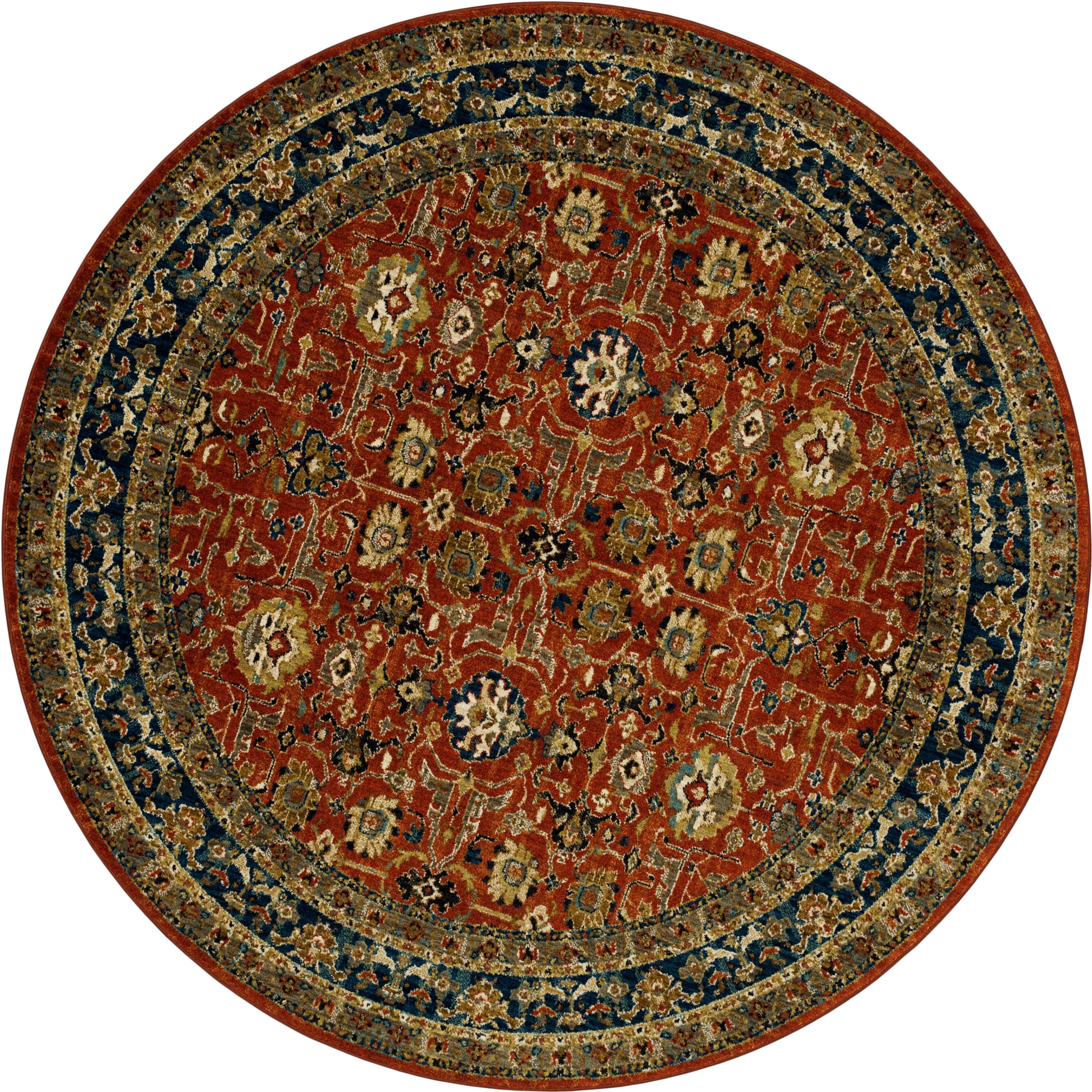 Keralam Garnet 8' Round Karastan Rugs