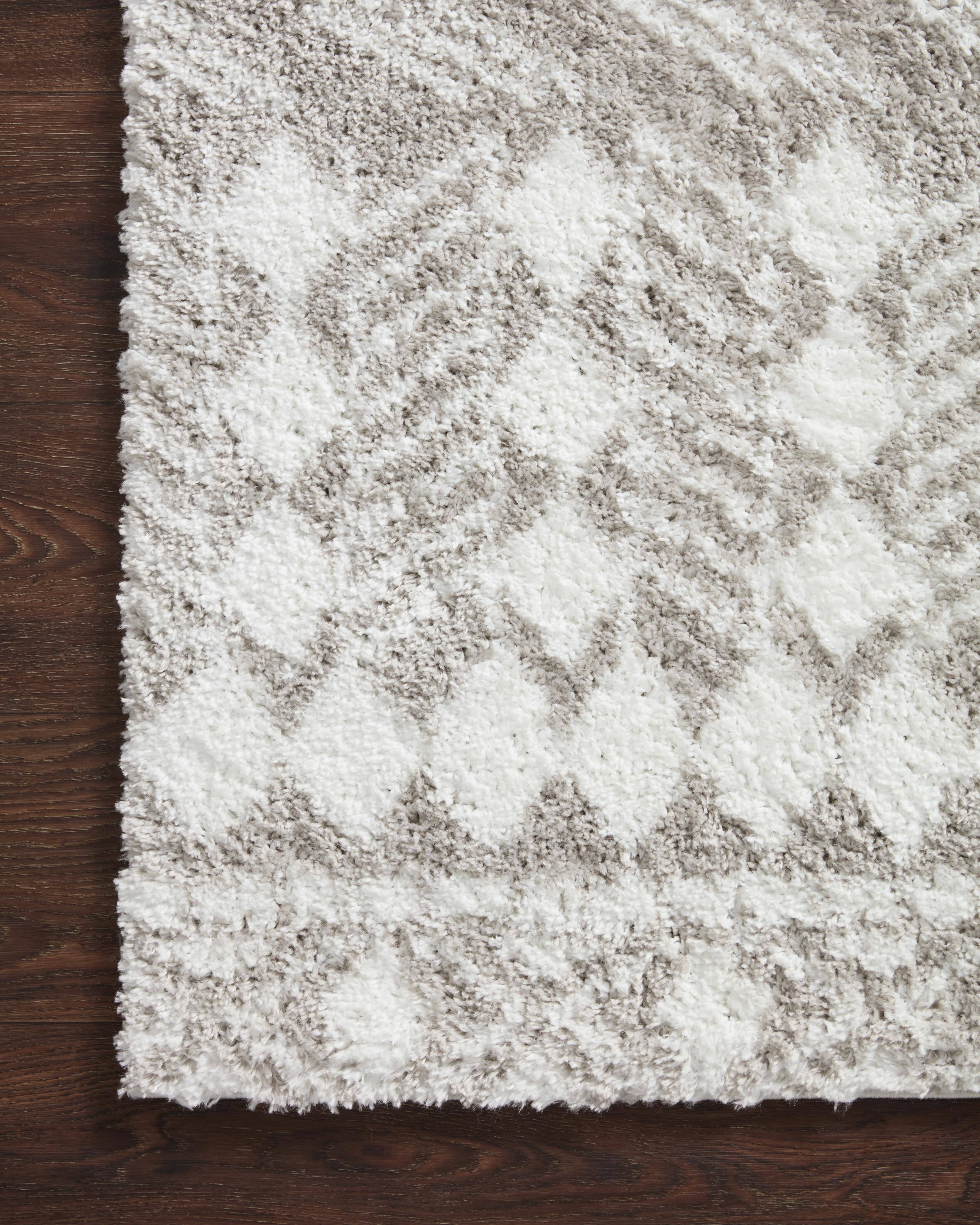 Loloi II Bliss Shag Rug | Grey / White Loloi