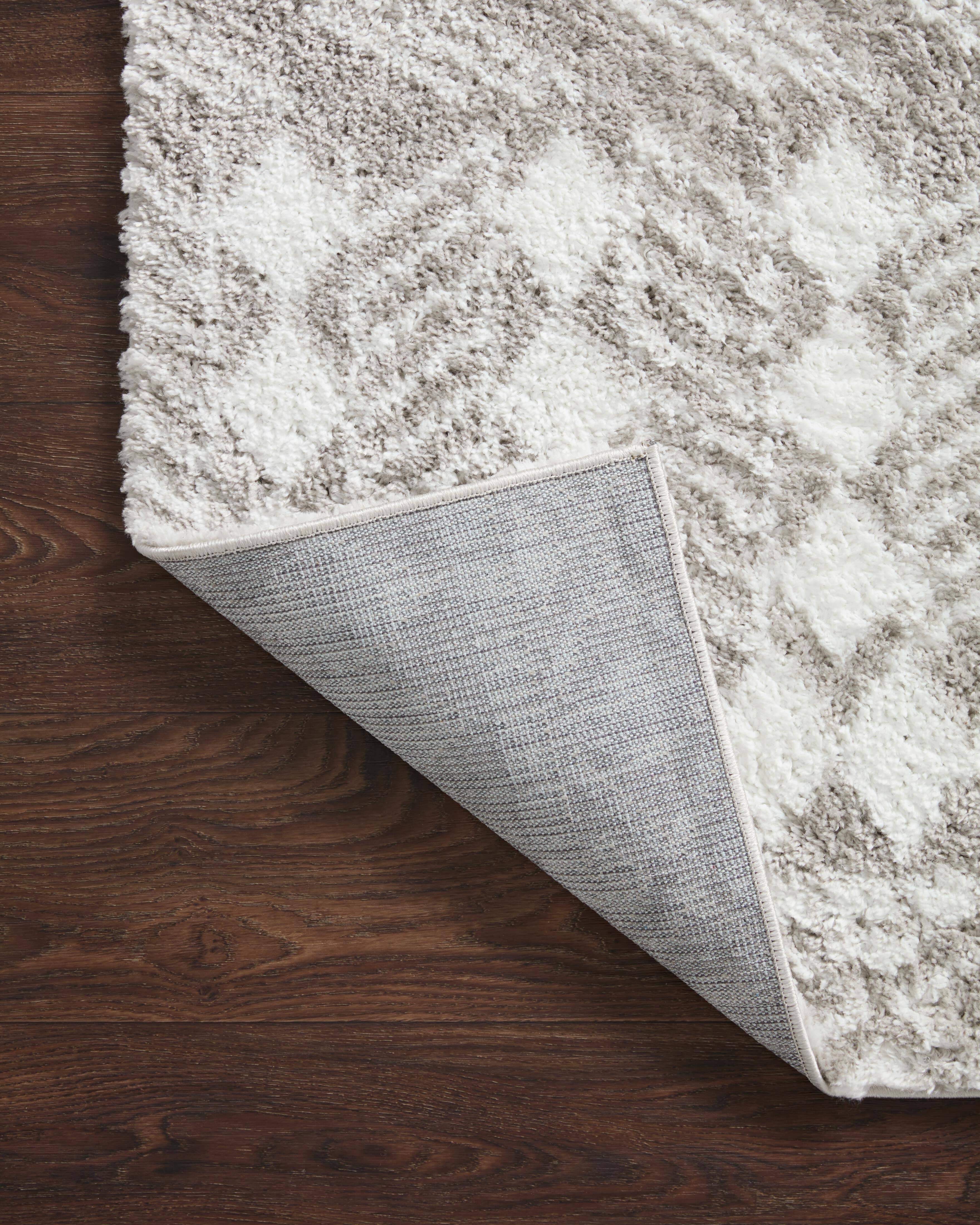 Loloi II Bliss Shag Rug | Grey / White Loloi