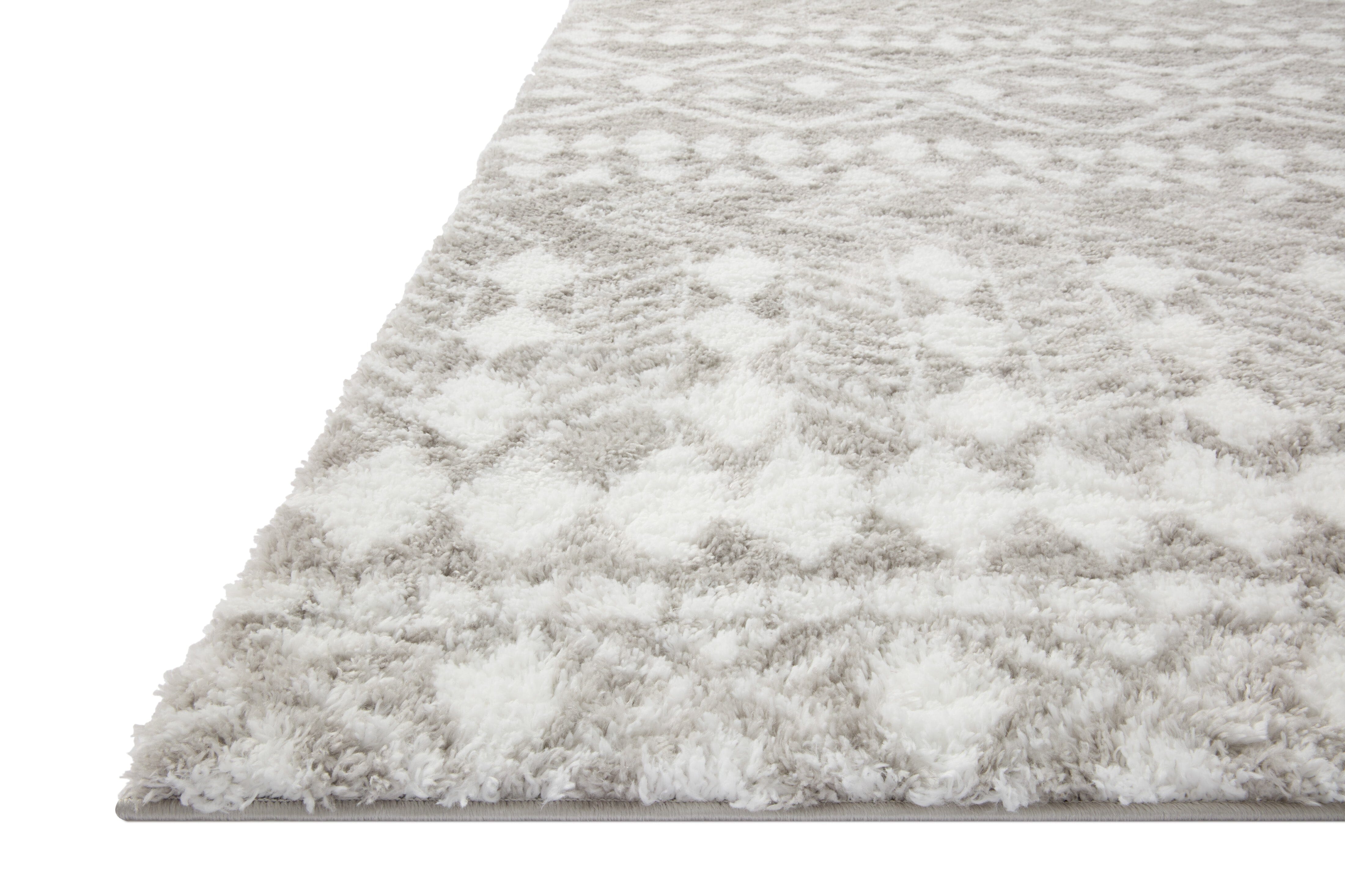 Loloi II Bliss Shag Rug | Grey / White Loloi