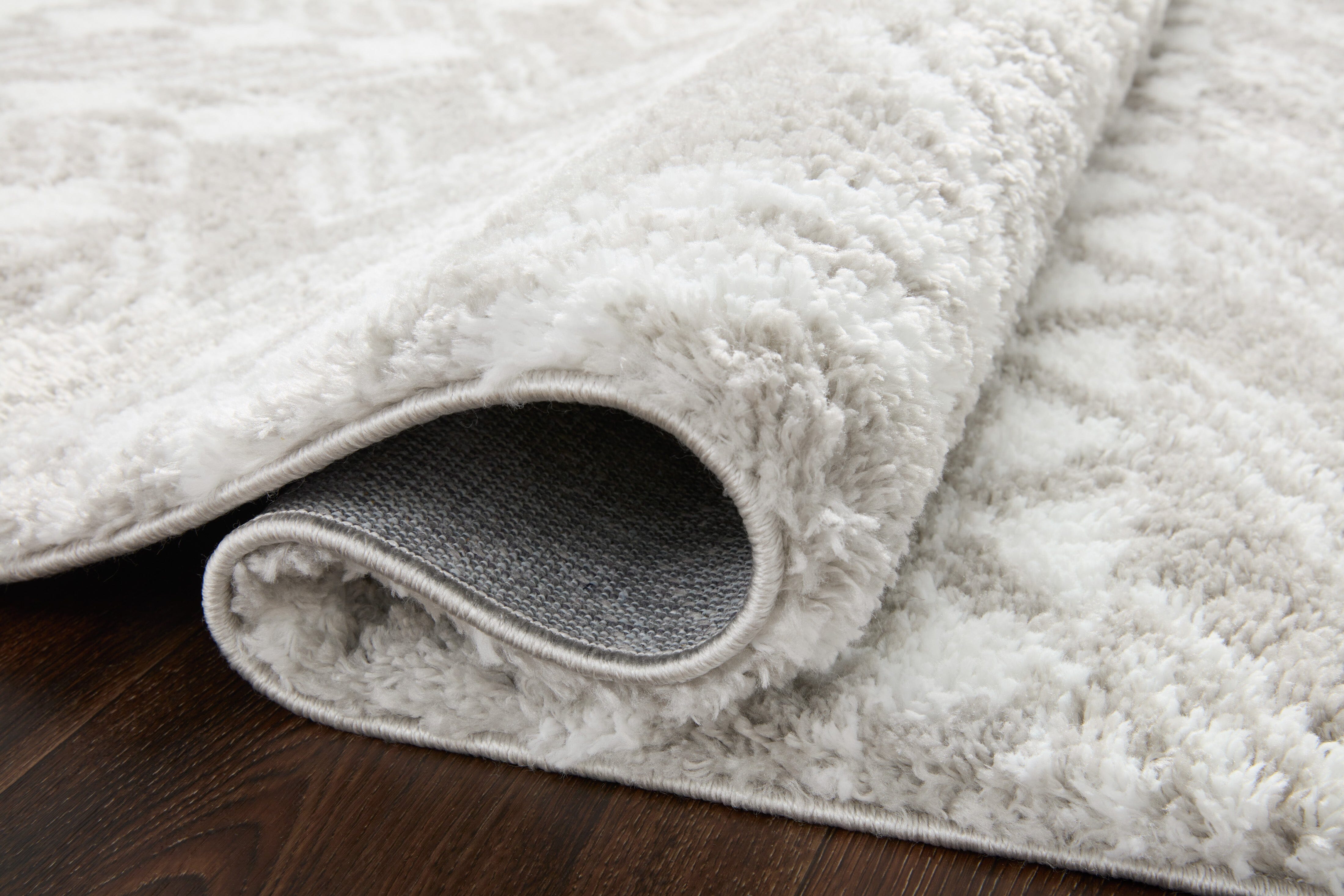 Loloi II Bliss Shag Rug | Grey / White Loloi