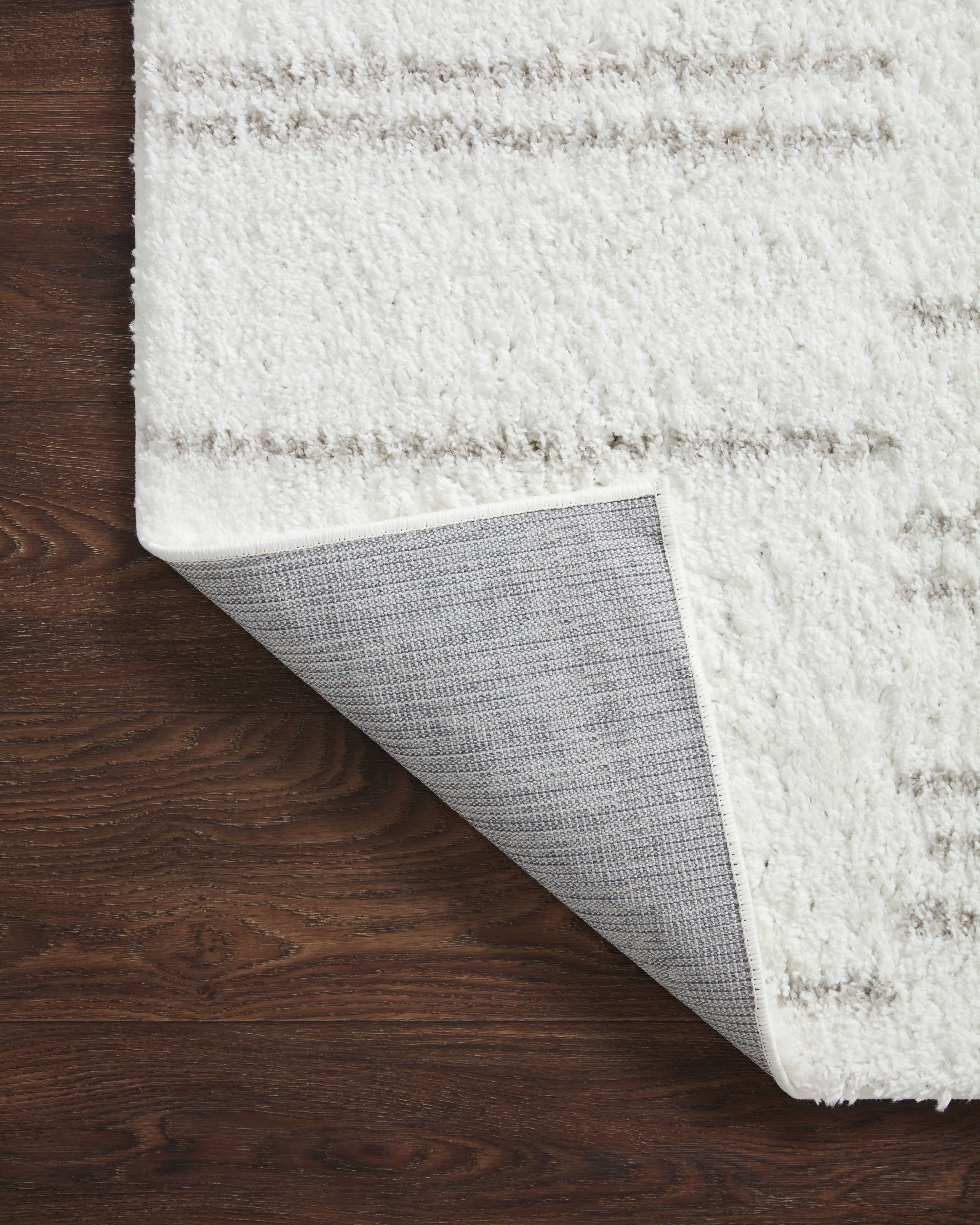 Loloi II Bliss Shag Rug | White / Grey Loloi