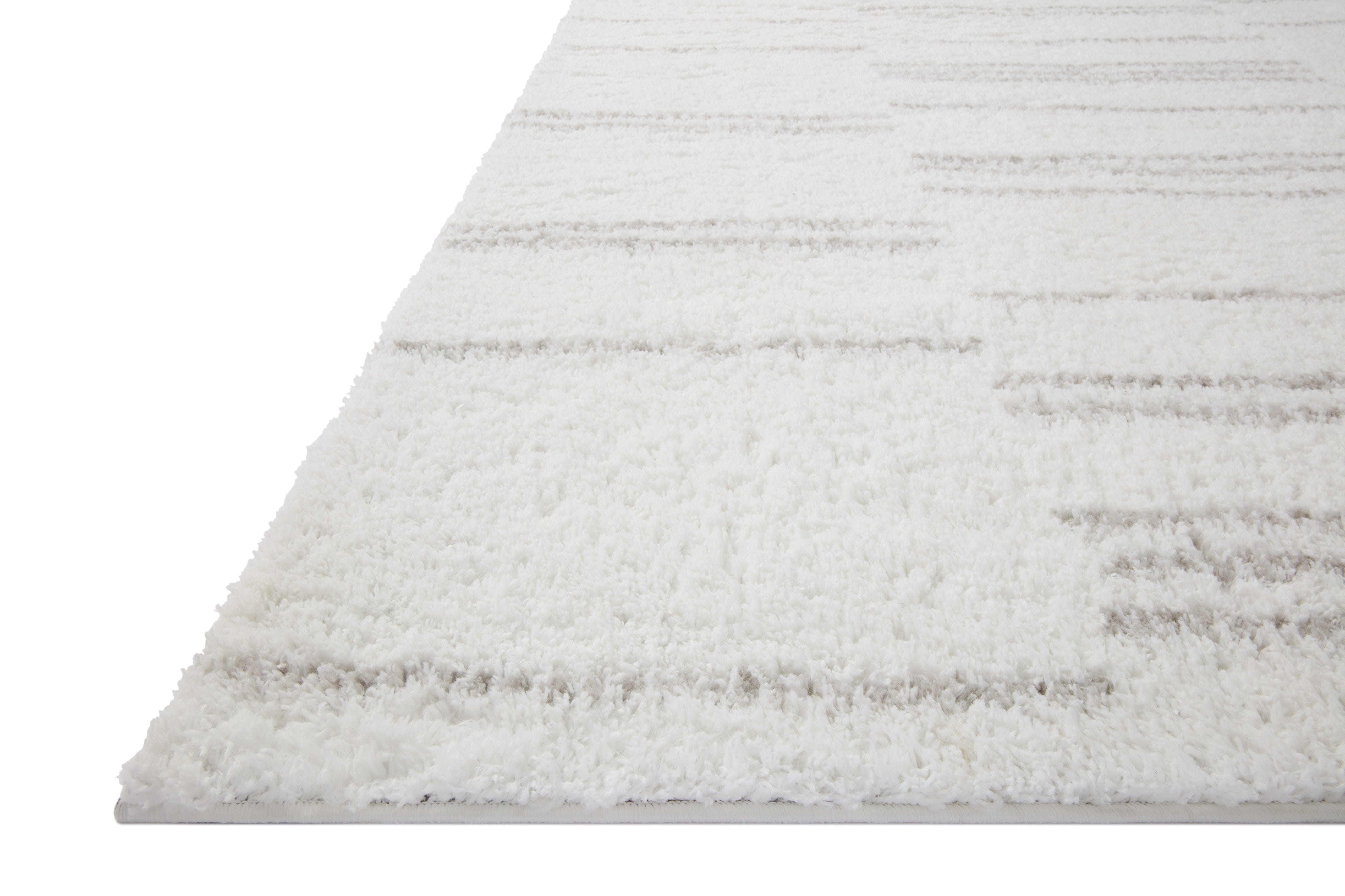 Loloi II Bliss Shag Rug | White / Grey Loloi