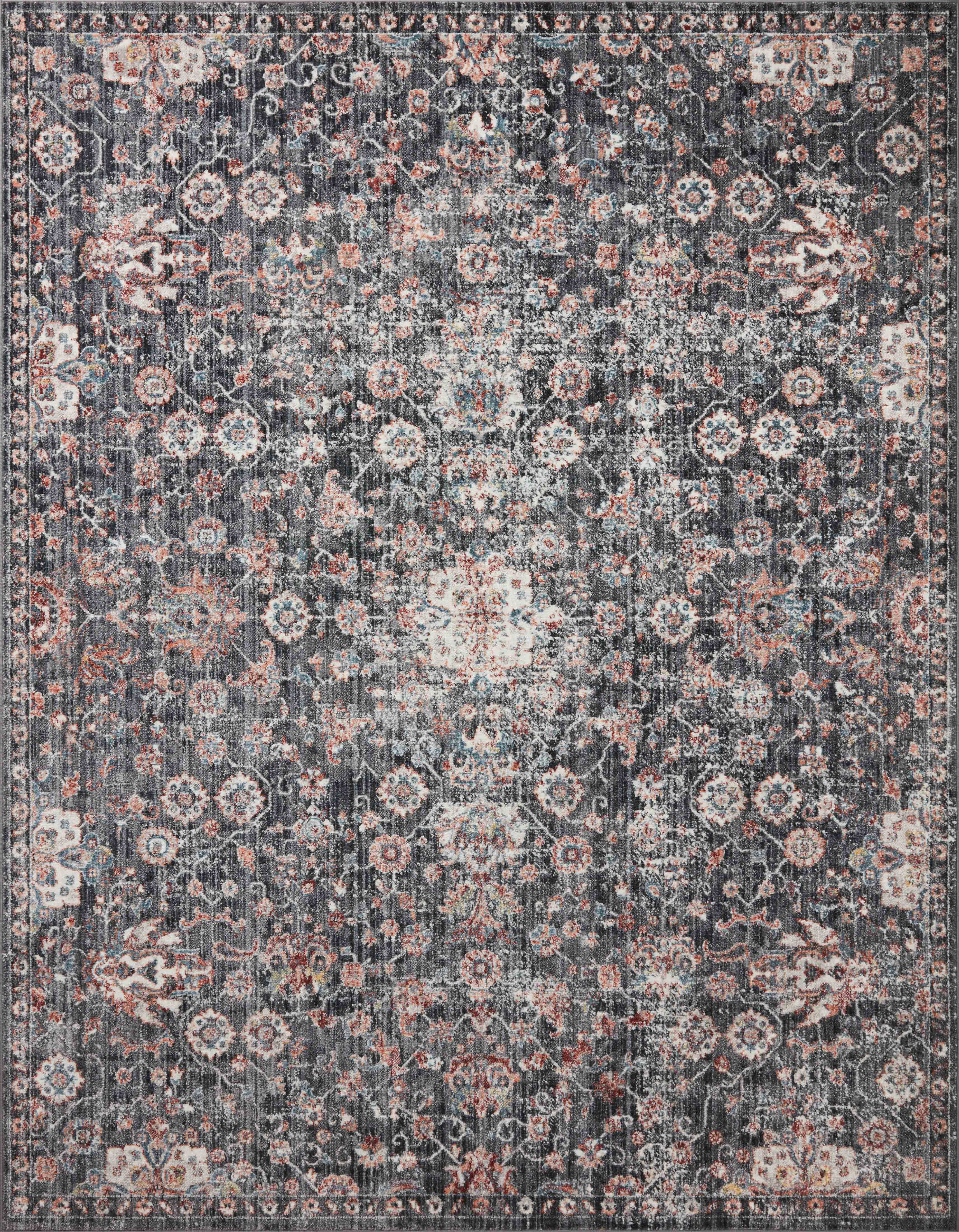 Loloi II Cassandra Rug | Charcoal / Rust Loloi