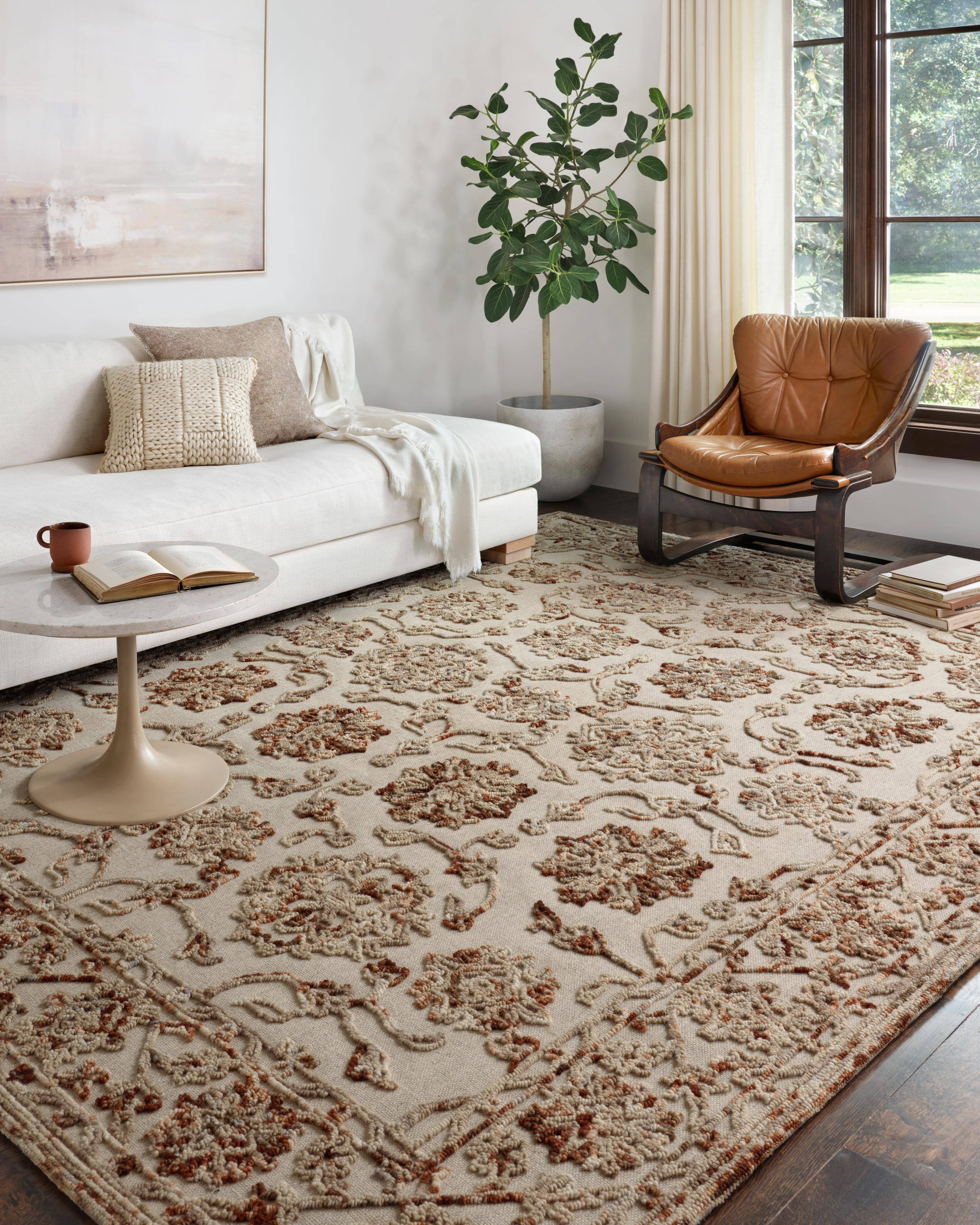 Loloi II Halle Rug | Taupe / Rust Loloi