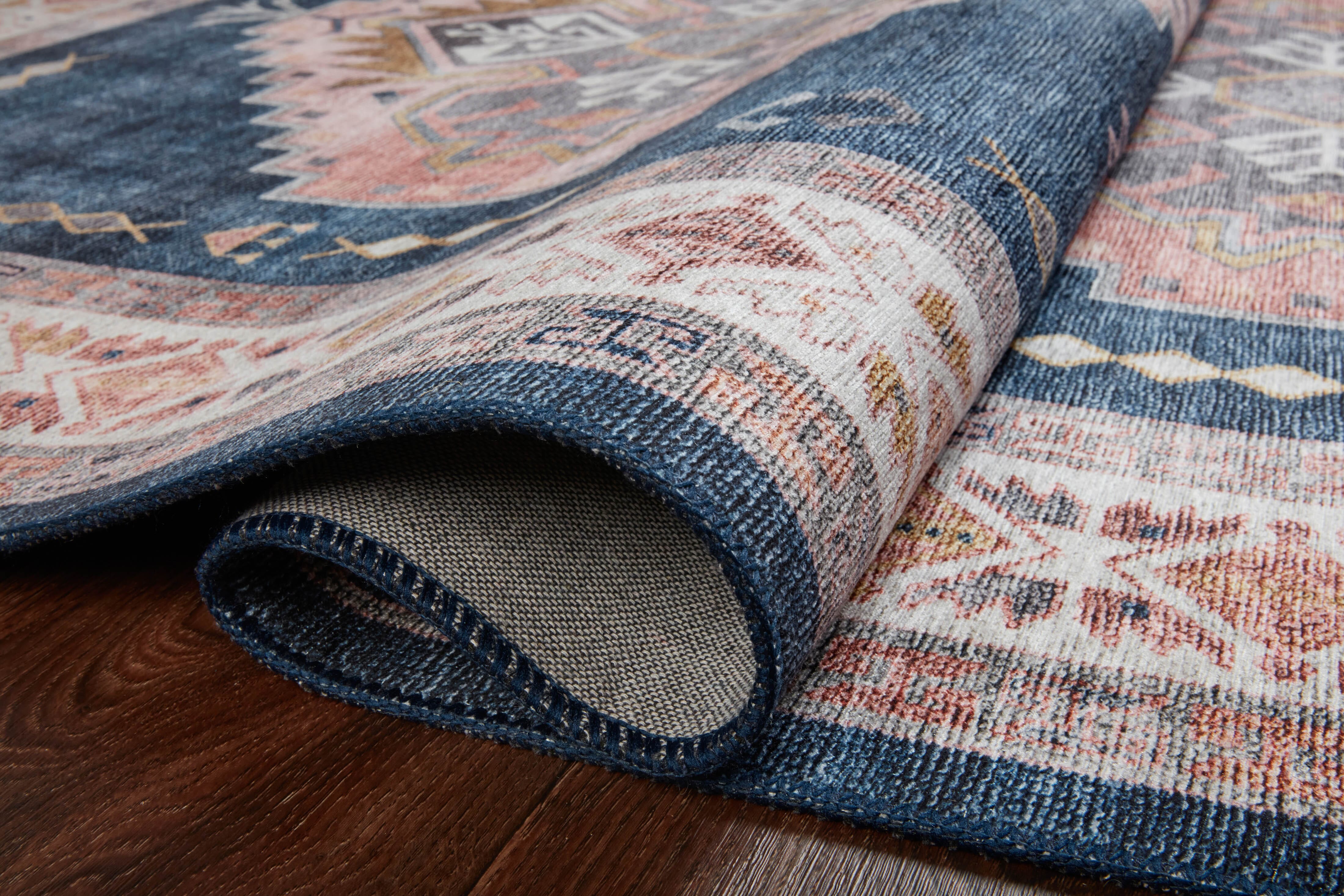 Loloi II Heidi Rug | Denim / Blush Loloi