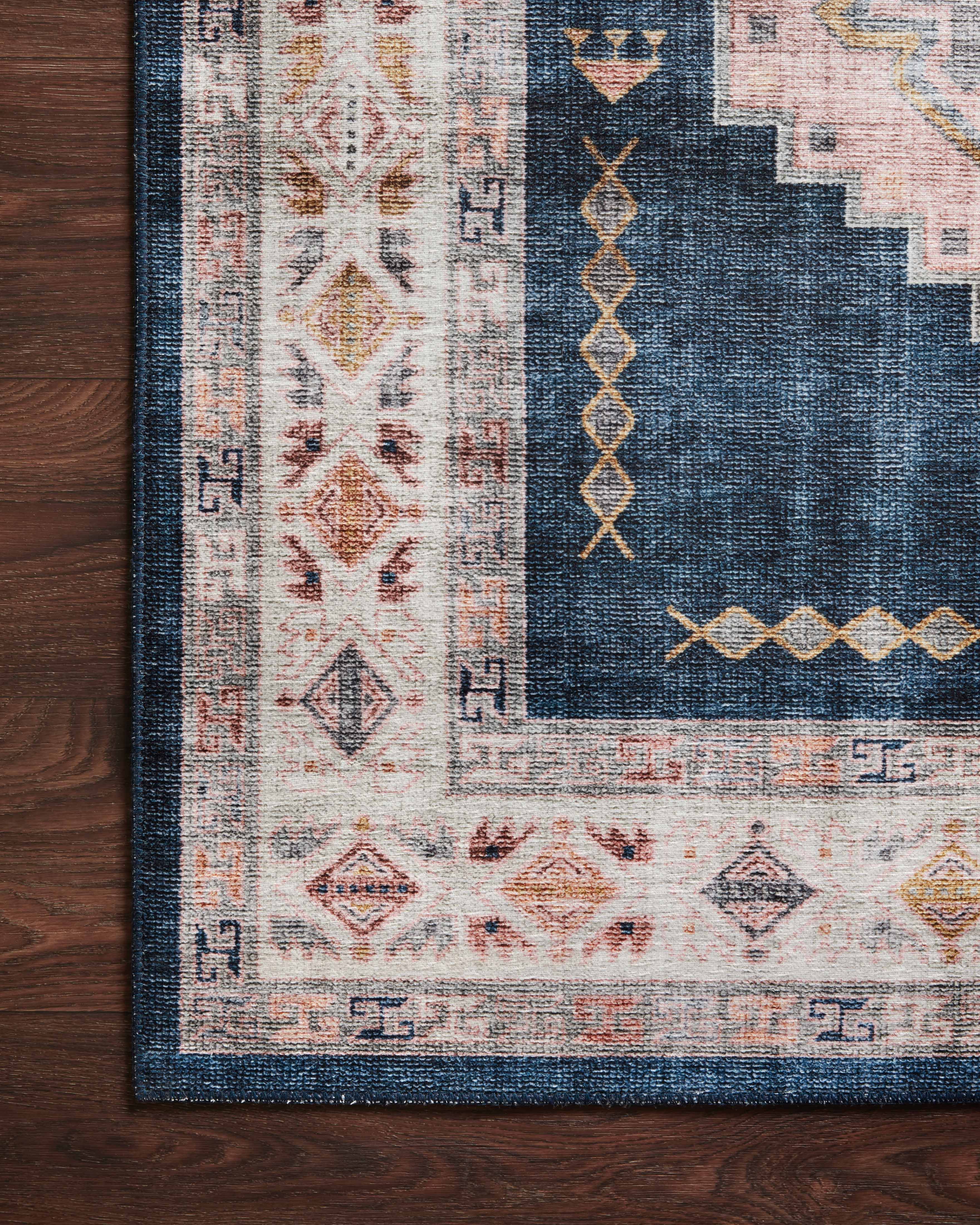 Loloi II Heidi Rug | Denim / Blush Loloi