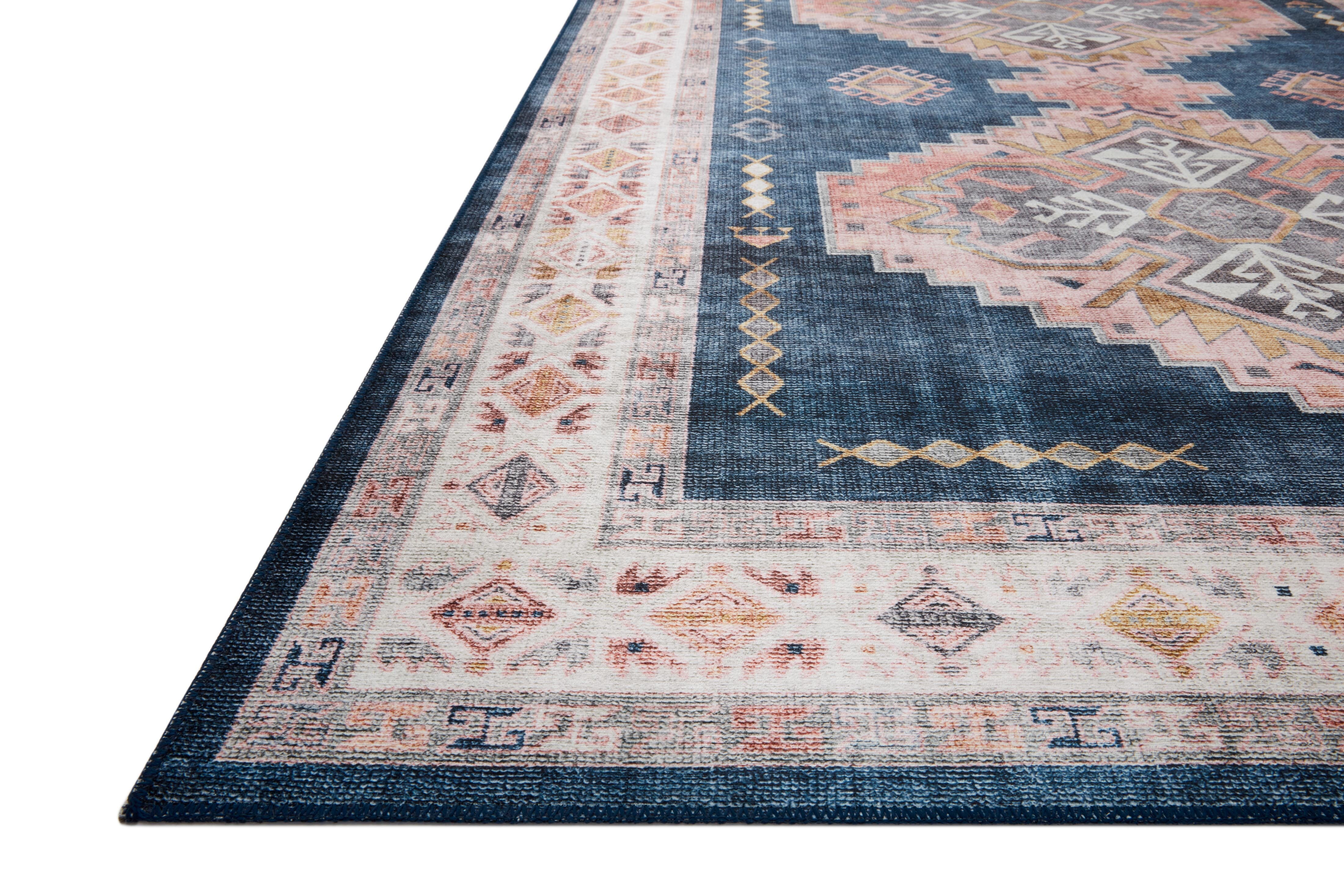 Loloi II Heidi Rug | Denim / Blush Loloi