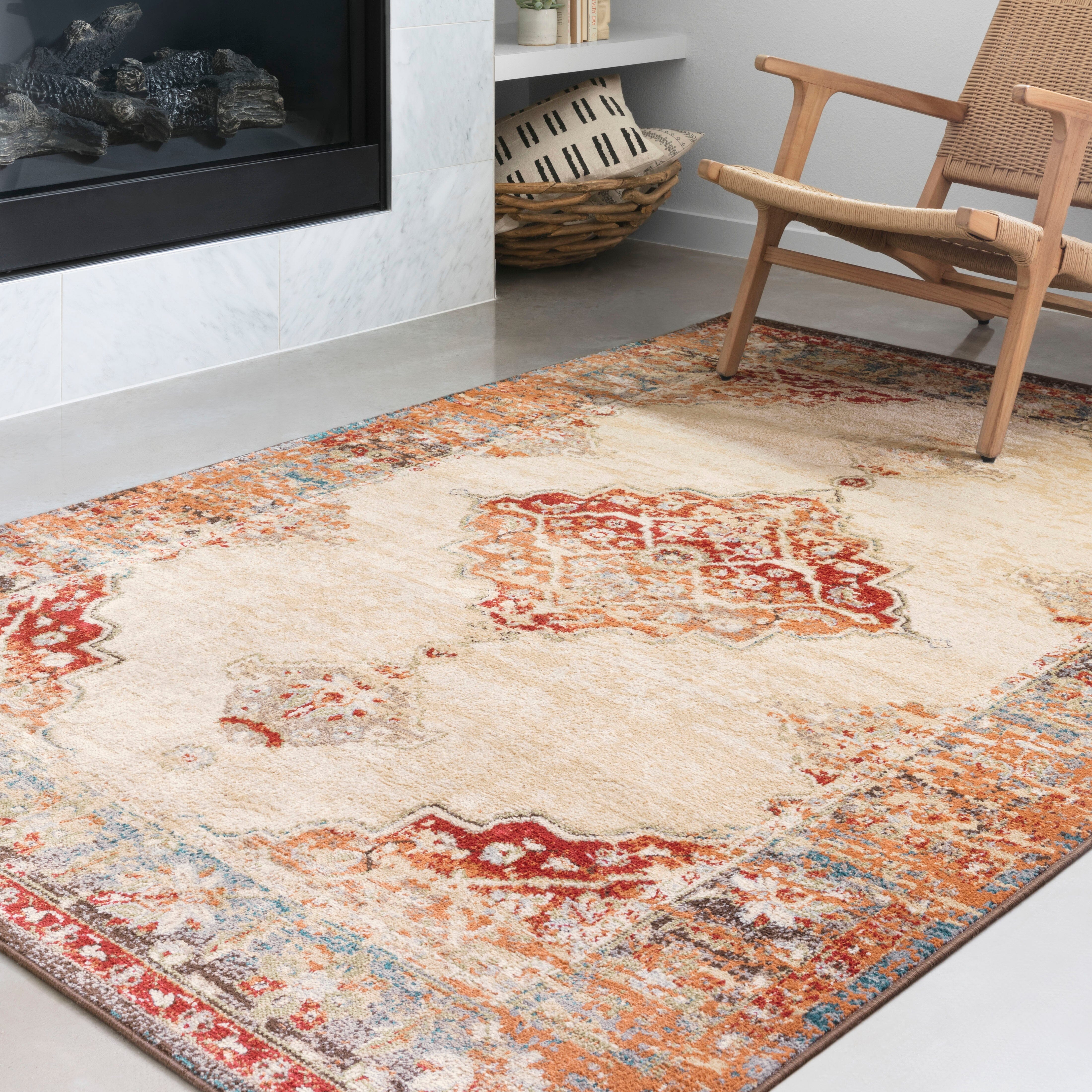 Loloi II Isadora Rug | Ant. Ivory / Sunset Loloi