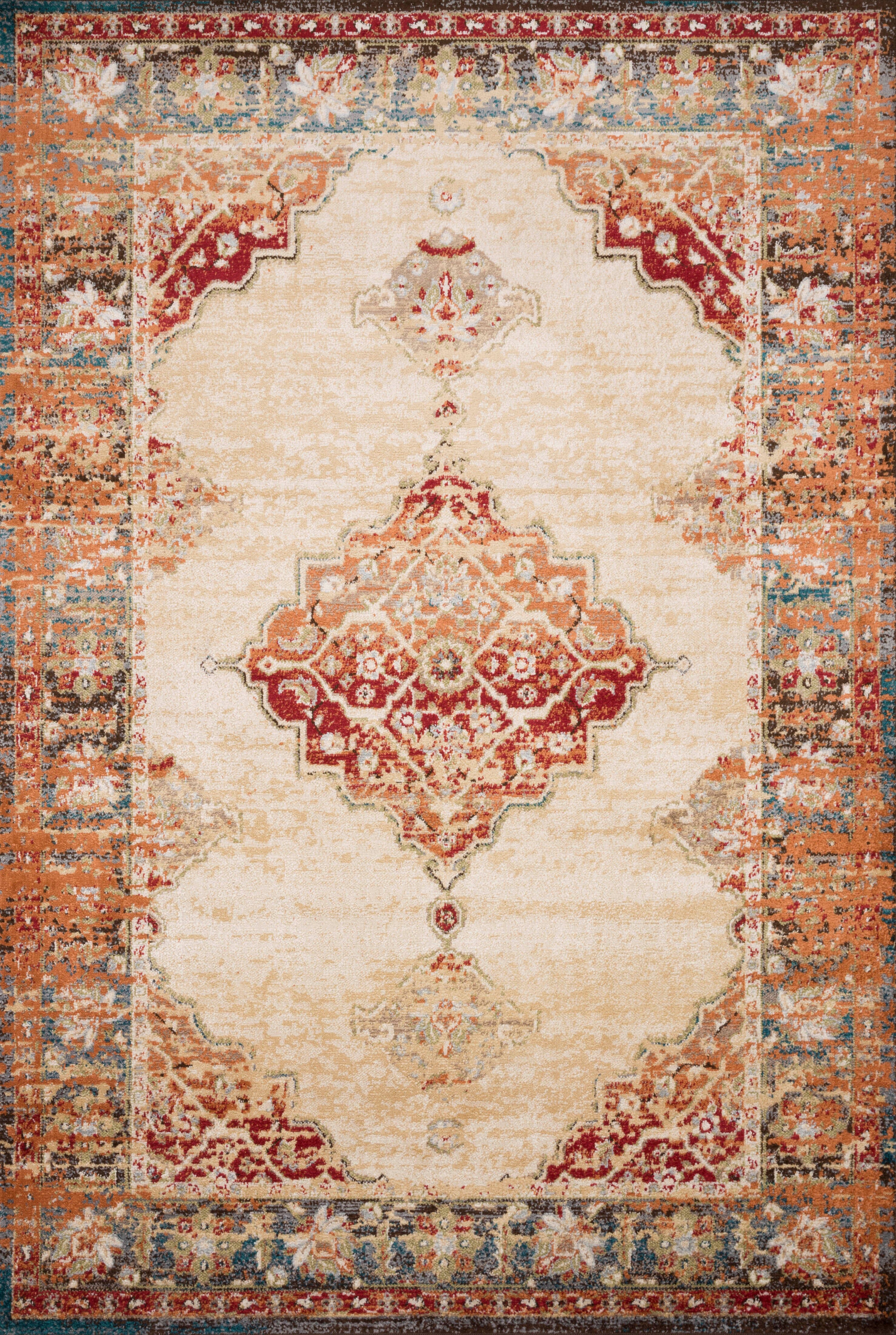 Loloi II Isadora Rug | Ant. Ivory / Sunset Loloi