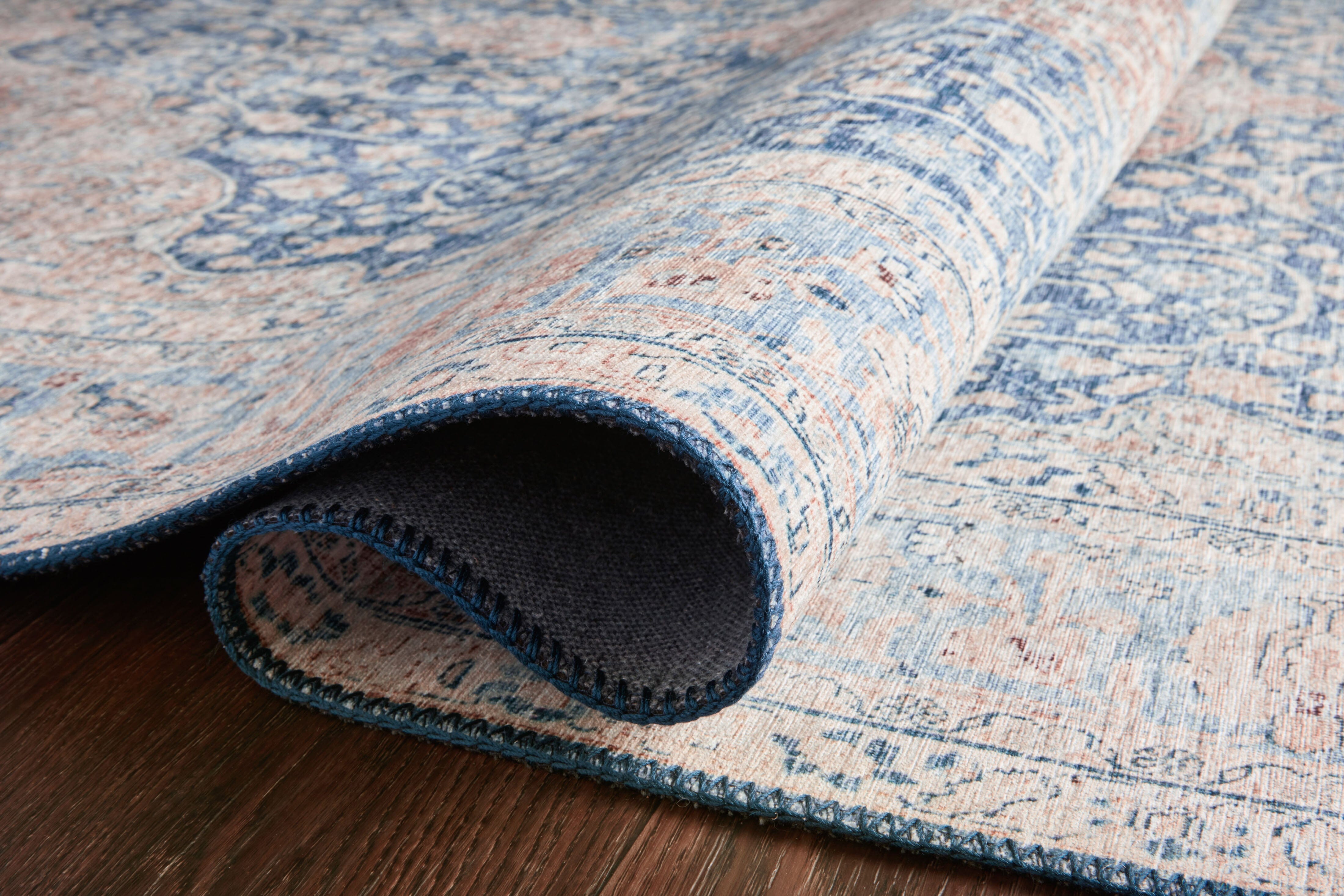 Loloi II Layla Rug | Blue / Tangerine Loloi