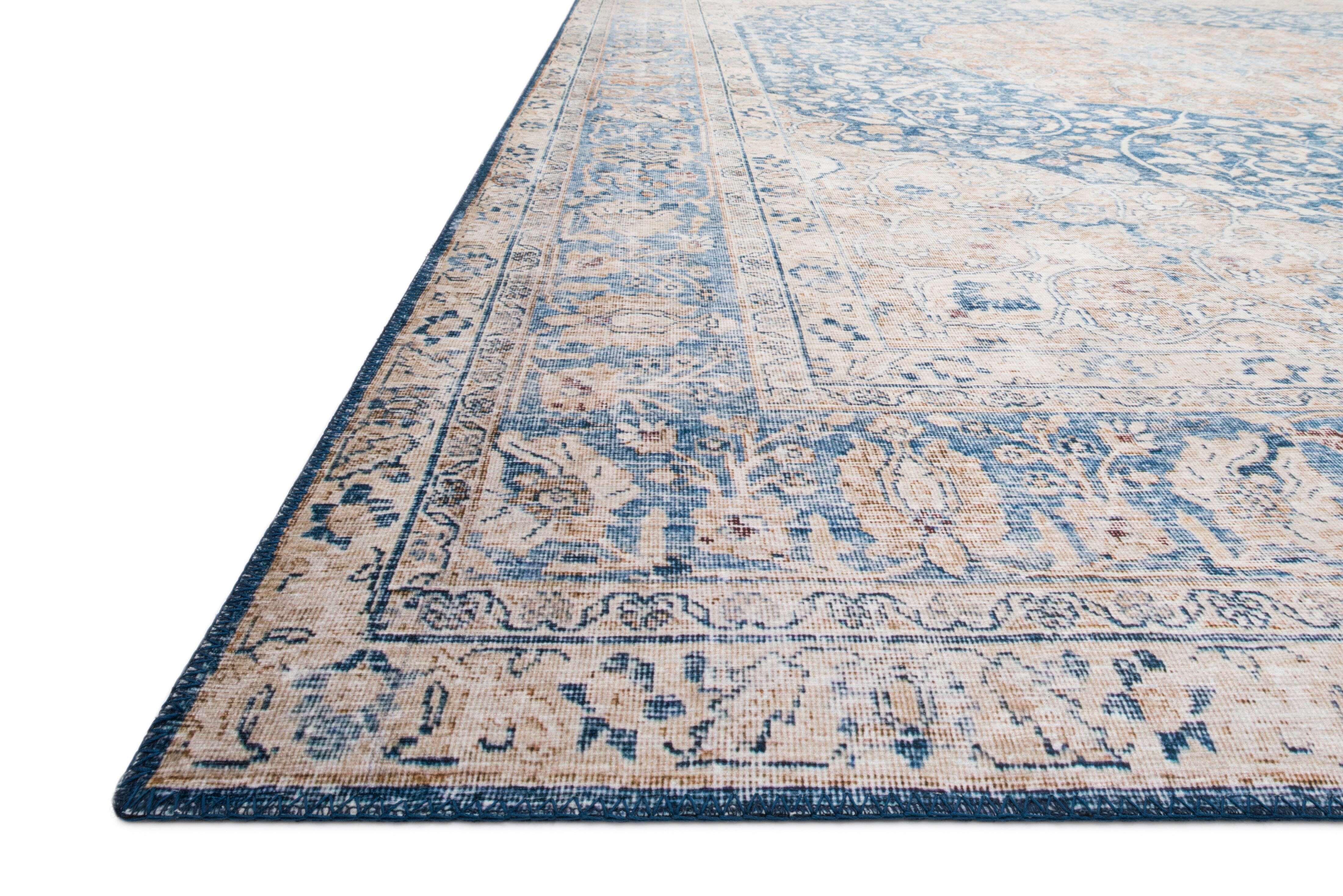 Loloi II Layla Rug | Blue / Tangerine Loloi