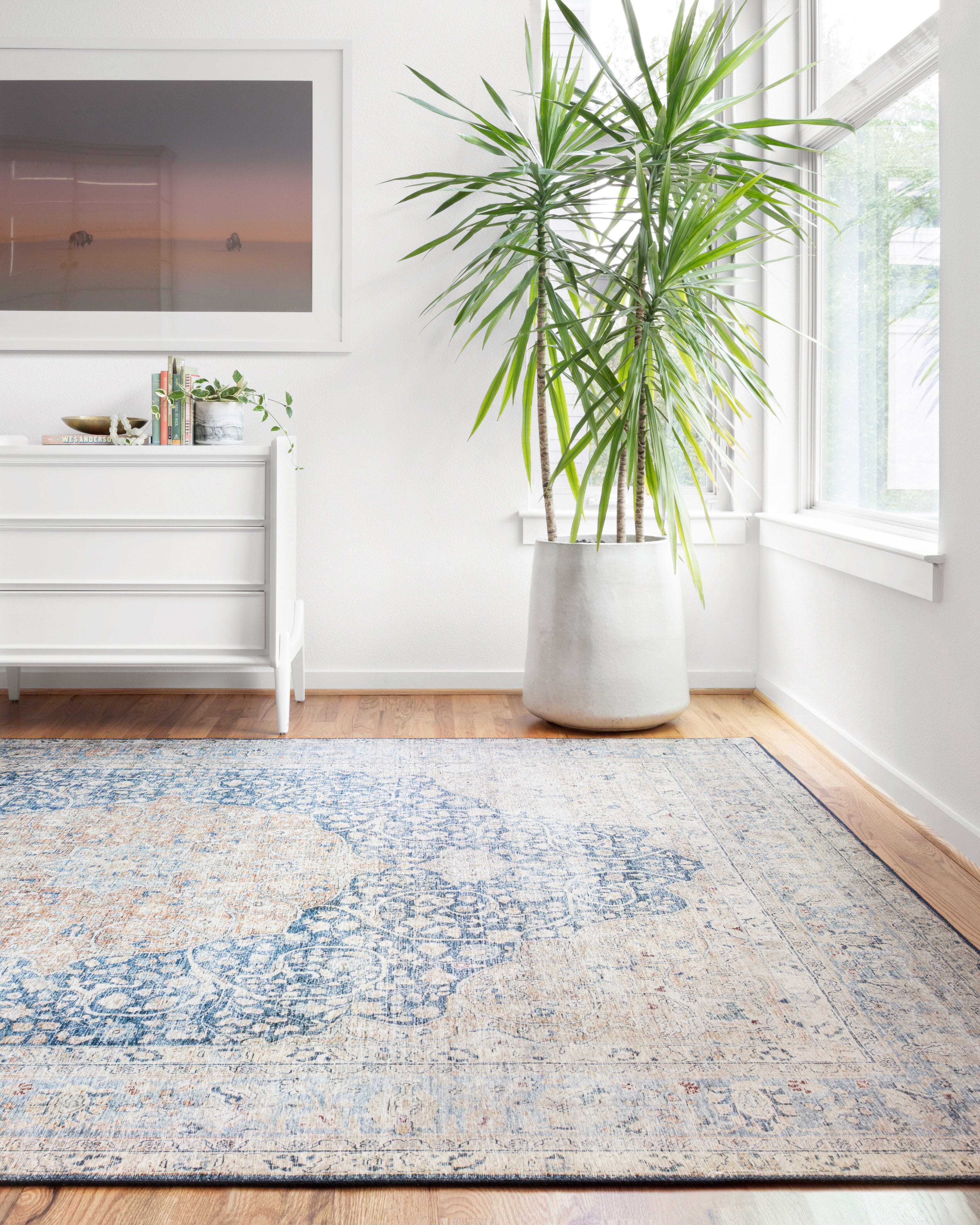 Loloi II Layla Rug | Blue / Tangerine Loloi