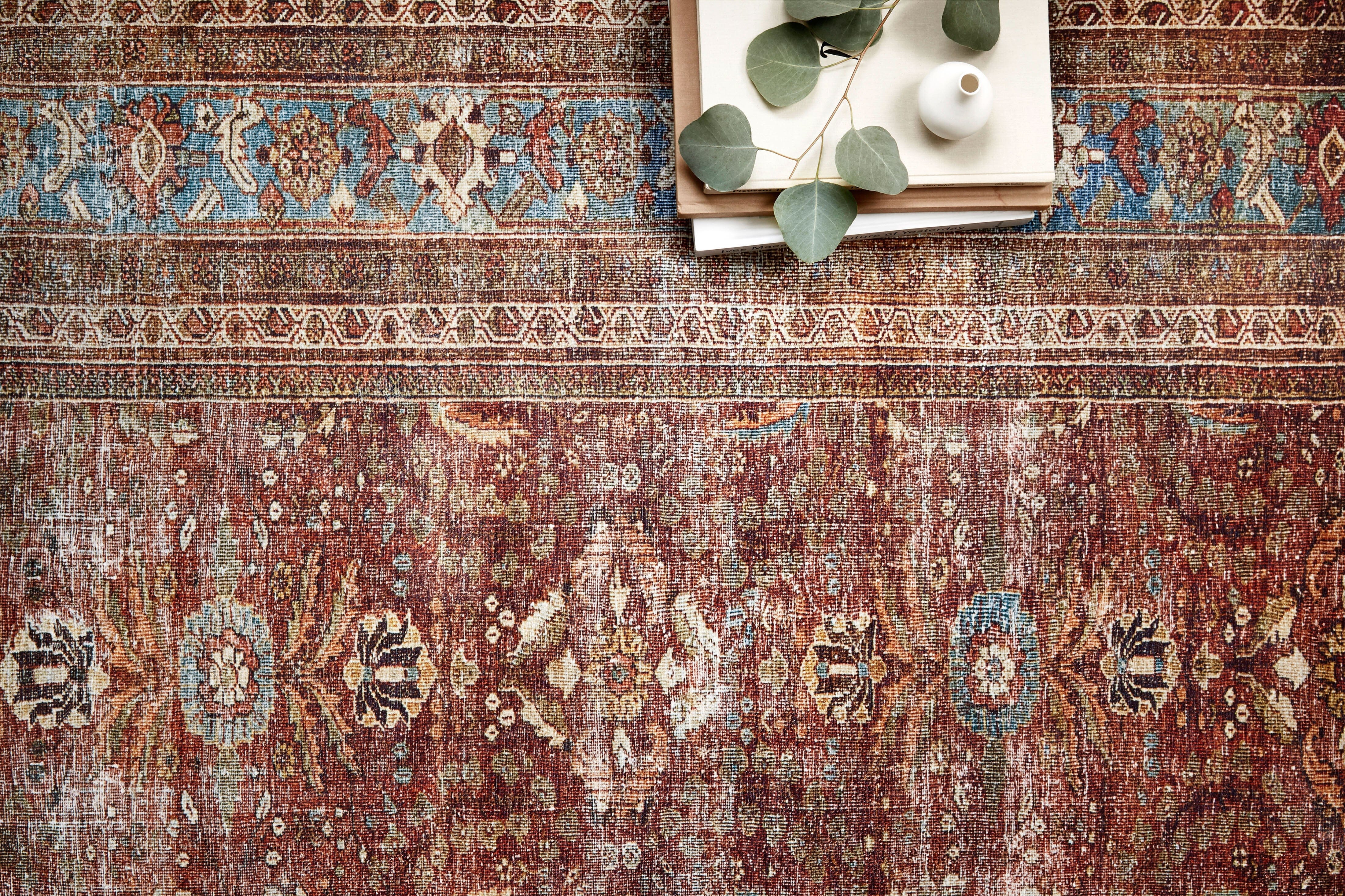 Loloi II Layla Rug | Brick / Blue Loloi