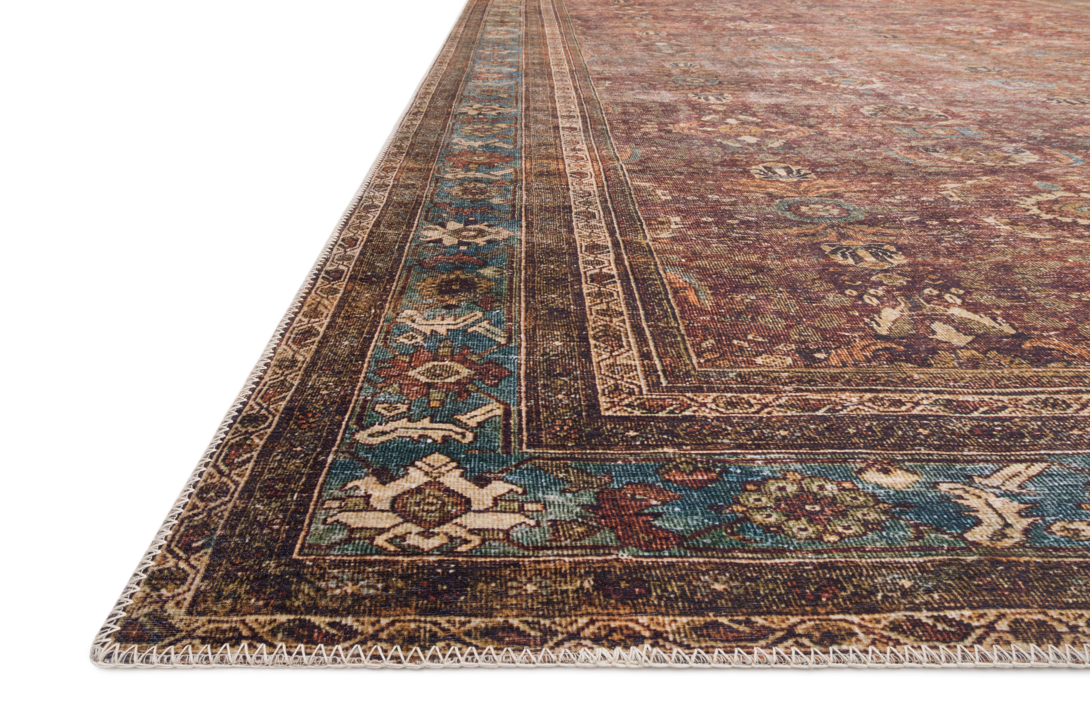 Loloi II Layla Rug | Brick / Blue Loloi