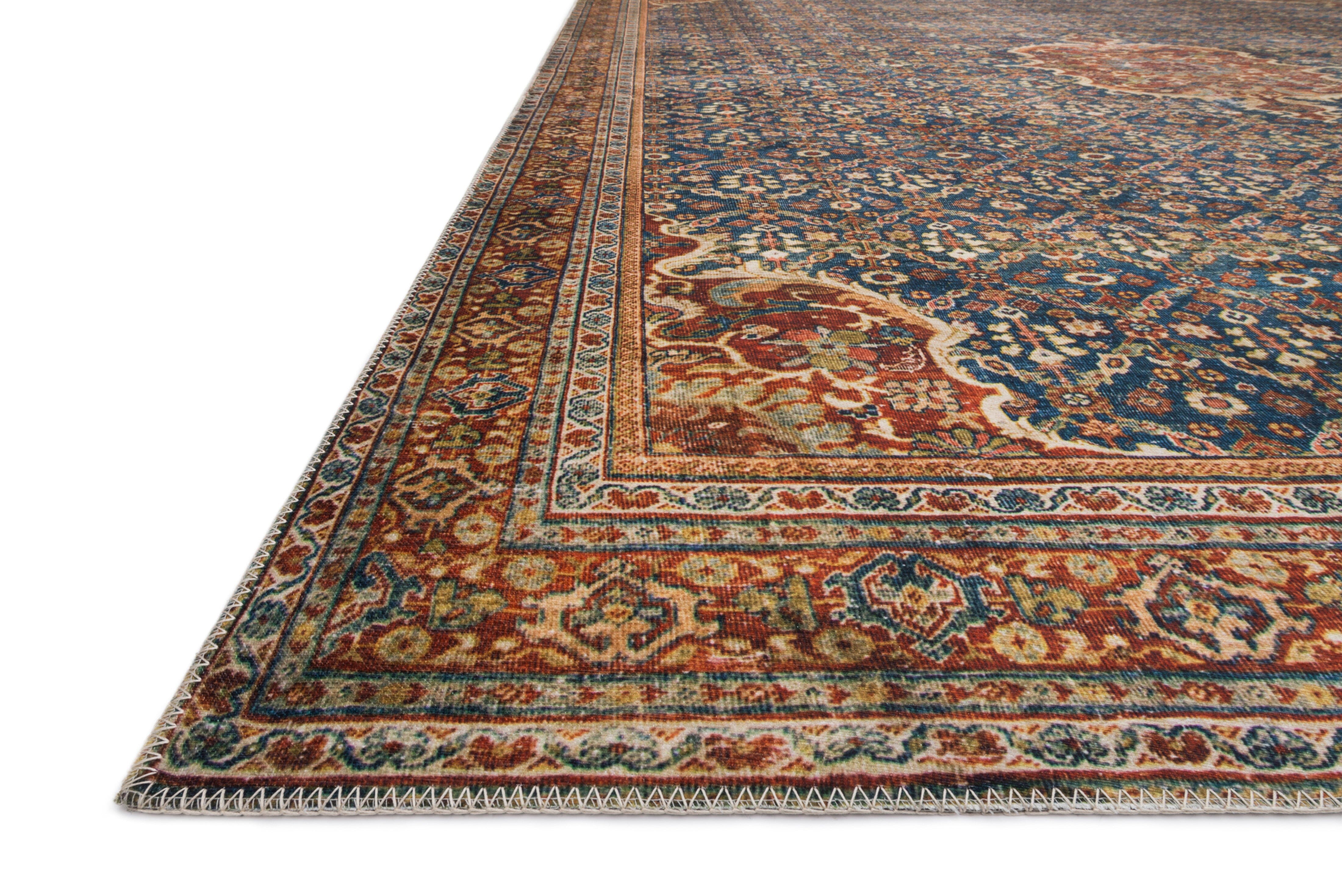 Loloi II Layla Rug | Cobalt Blue / Spice Loloi