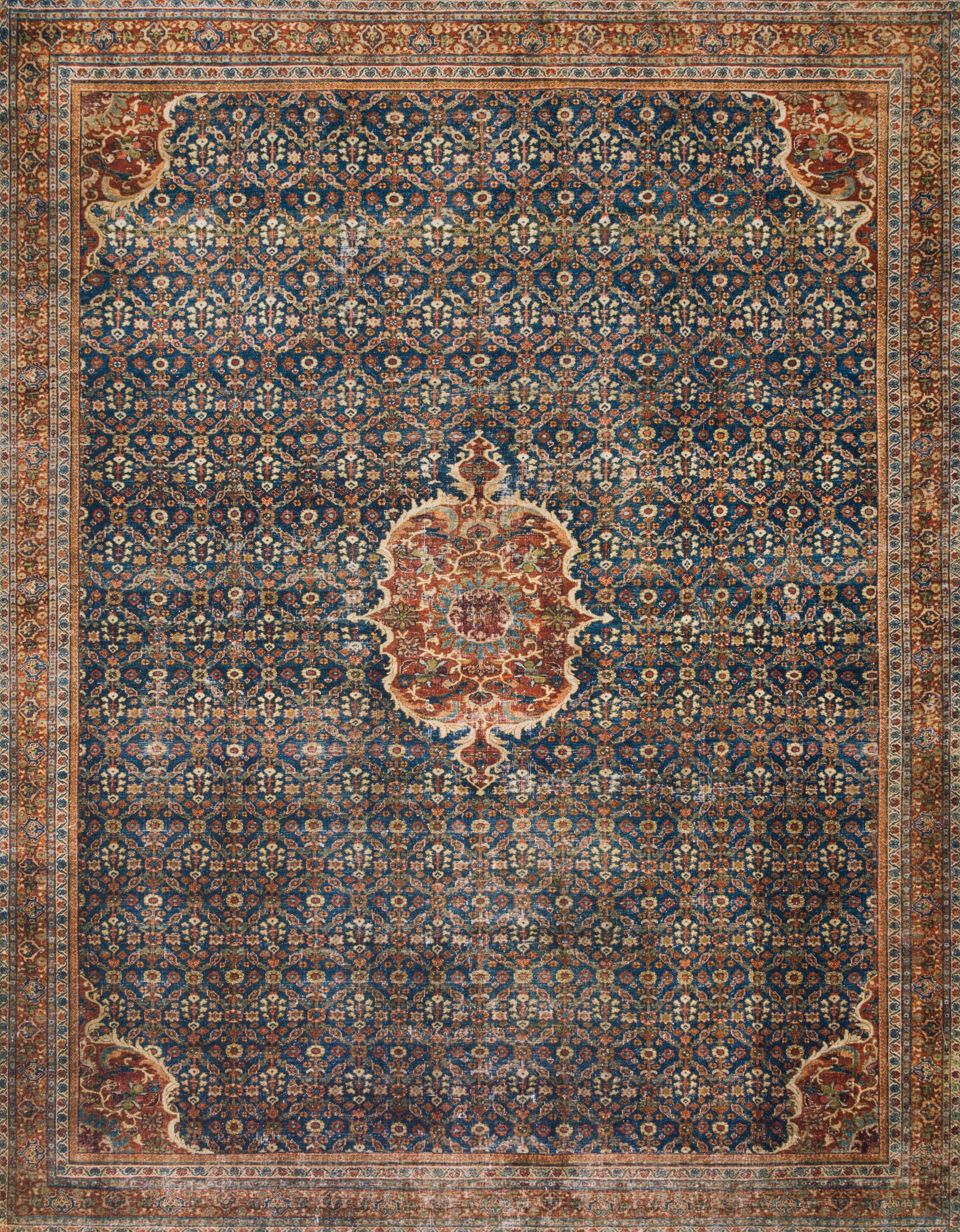 Loloi II Layla Rug | Cobalt Blue / Spice Loloi