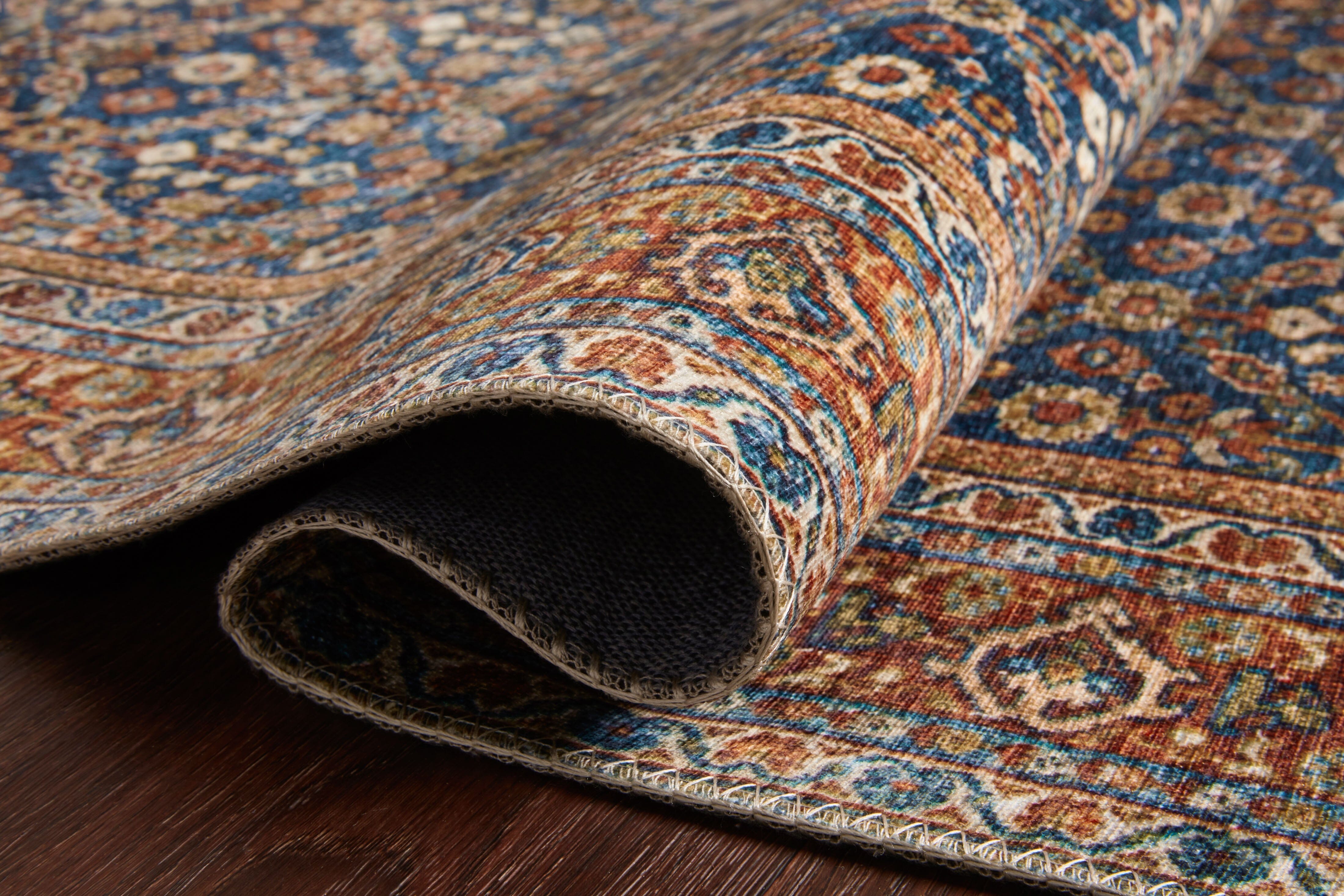 Loloi II Layla Rug | Cobalt Blue / Spice Loloi