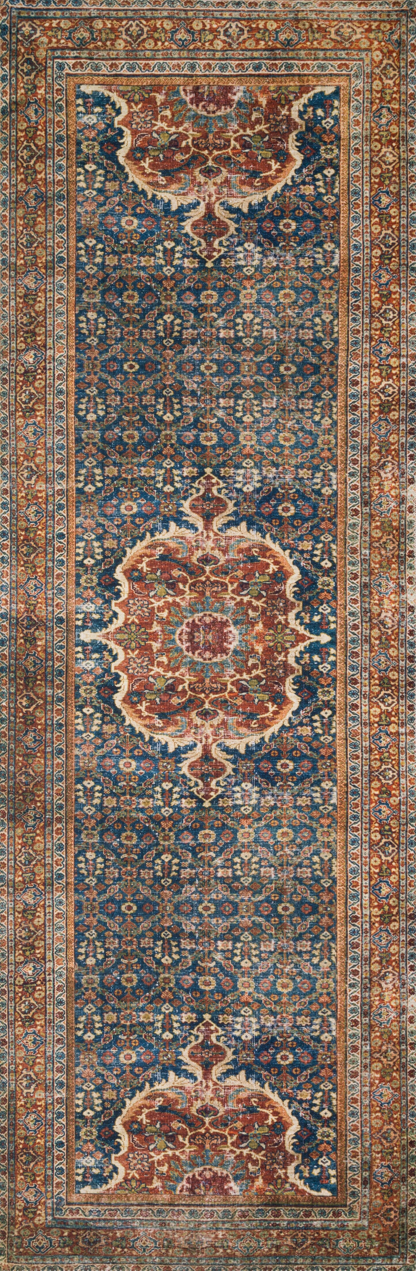 Loloi II Layla Rug | Cobalt Blue / Spice Loloi