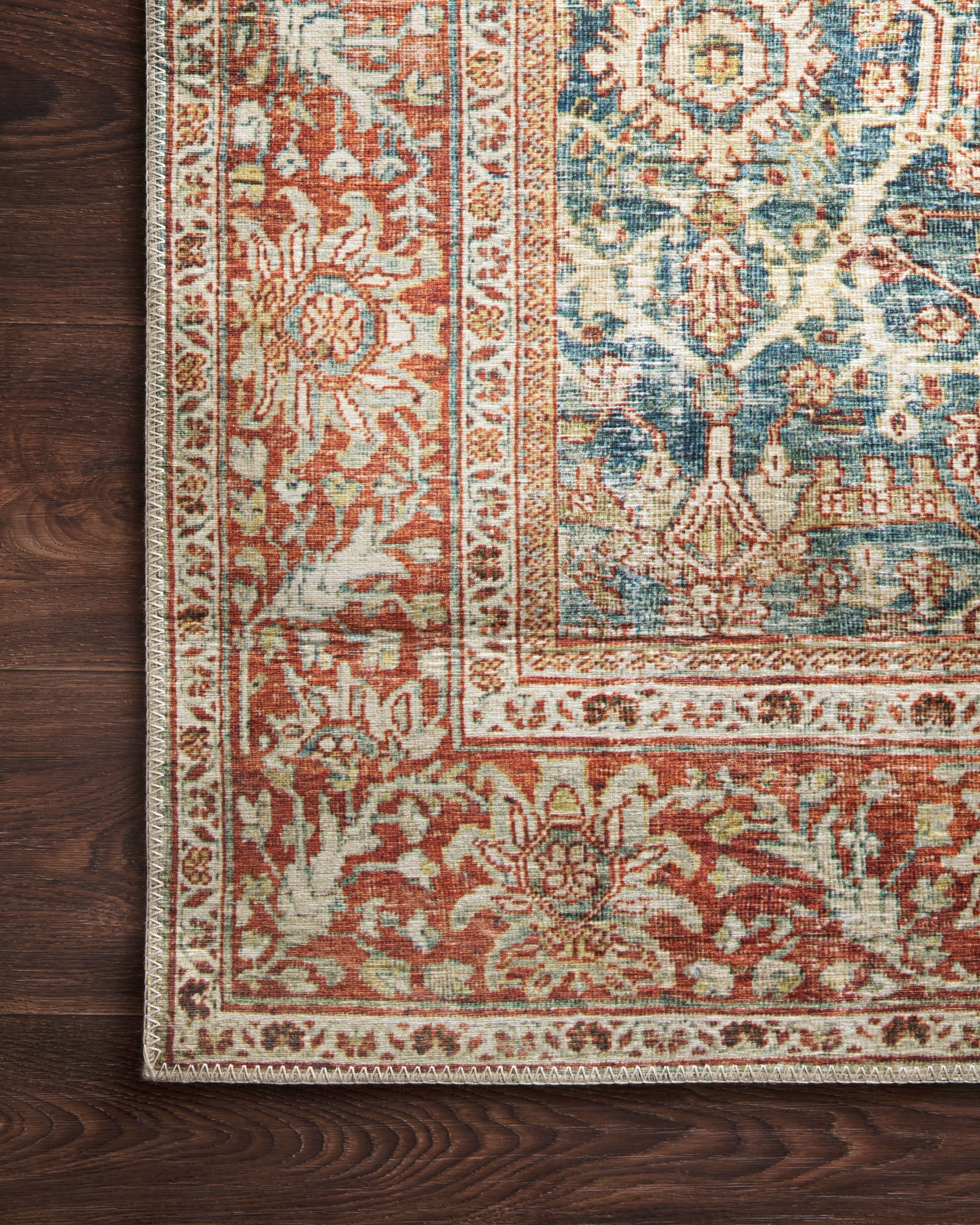 Loloi II Layla Rug | Ocean / Rust Loloi