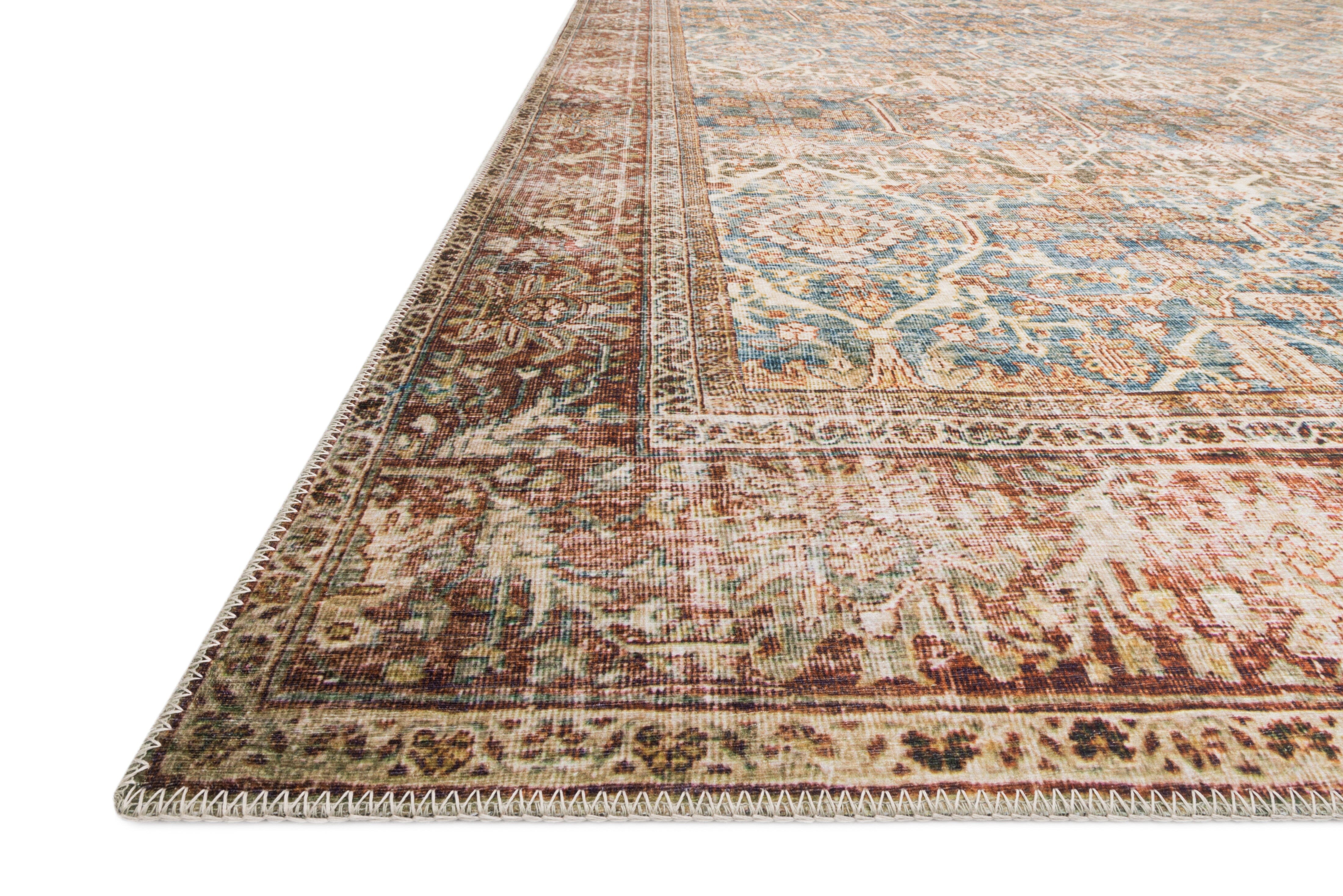 Loloi II Layla Rug | Ocean / Rust Loloi