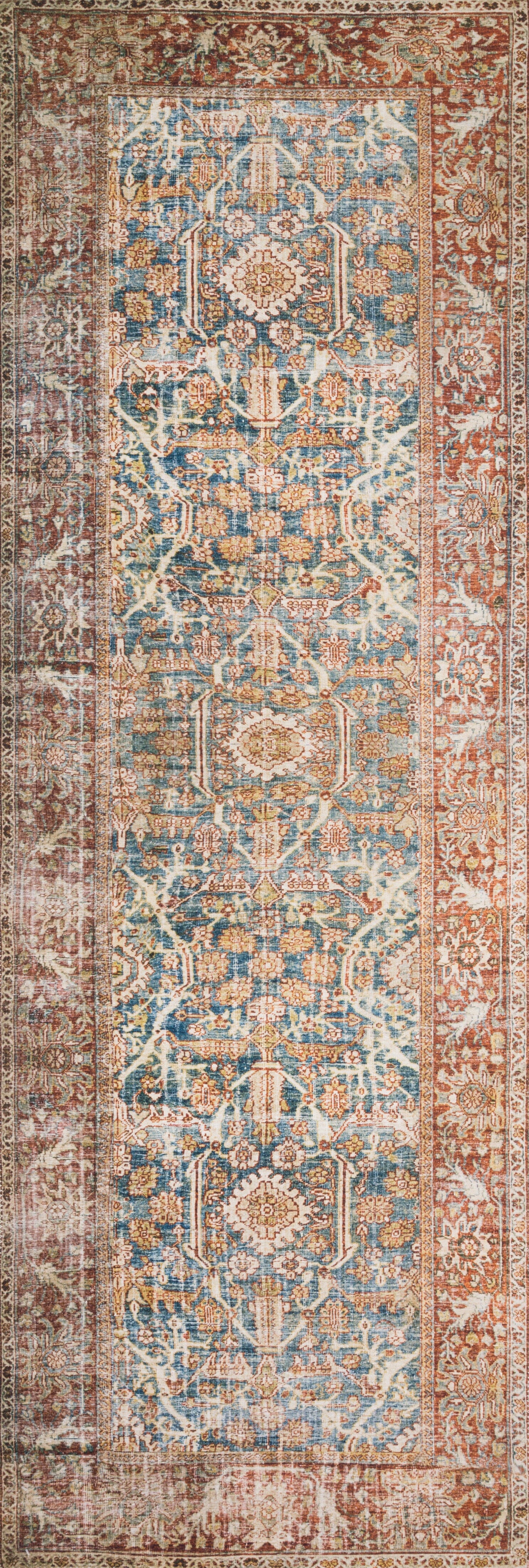 Loloi II Layla Rug | Ocean / Rust Loloi