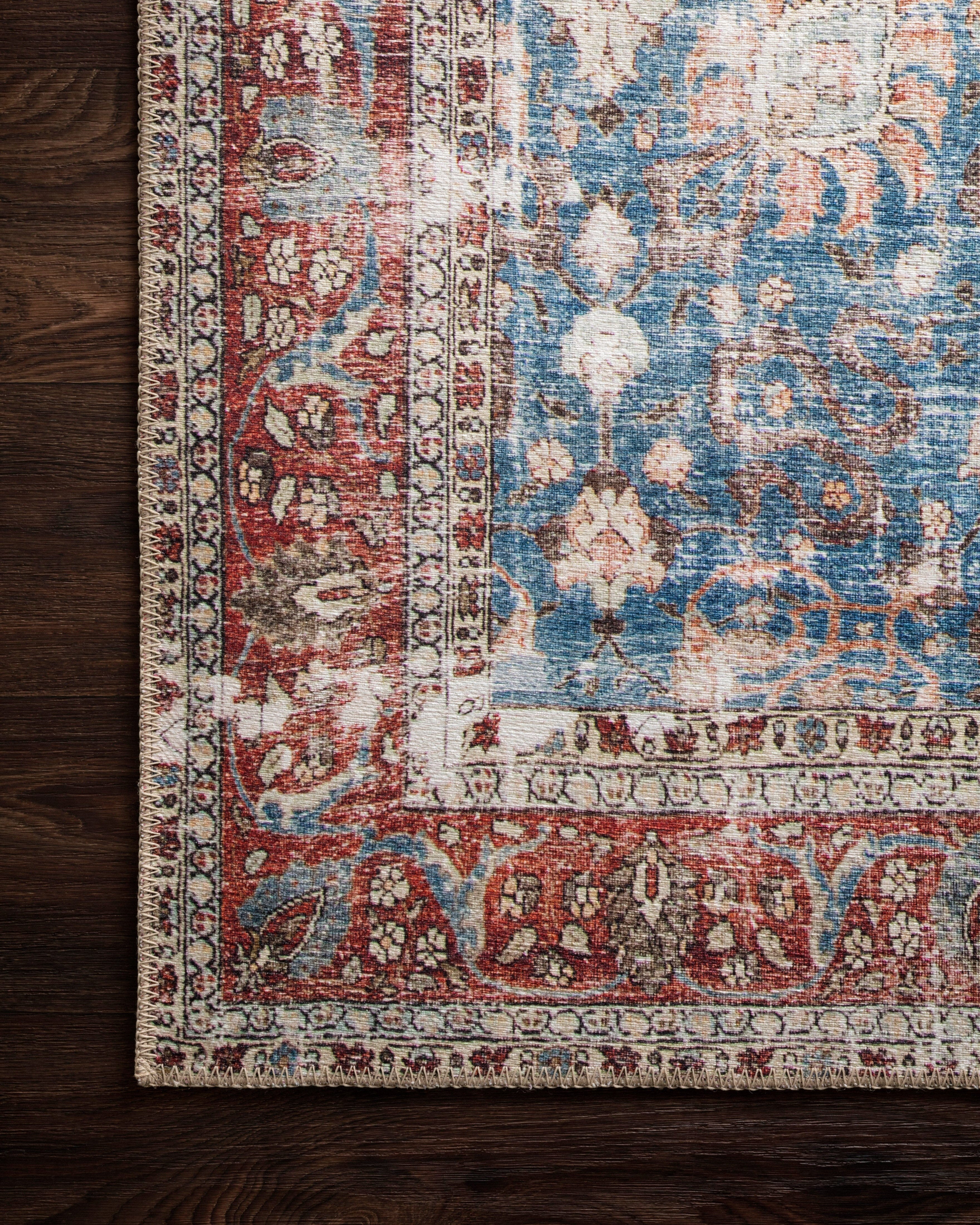 Loloi II Loren Rug | Blue / Brick Loloi