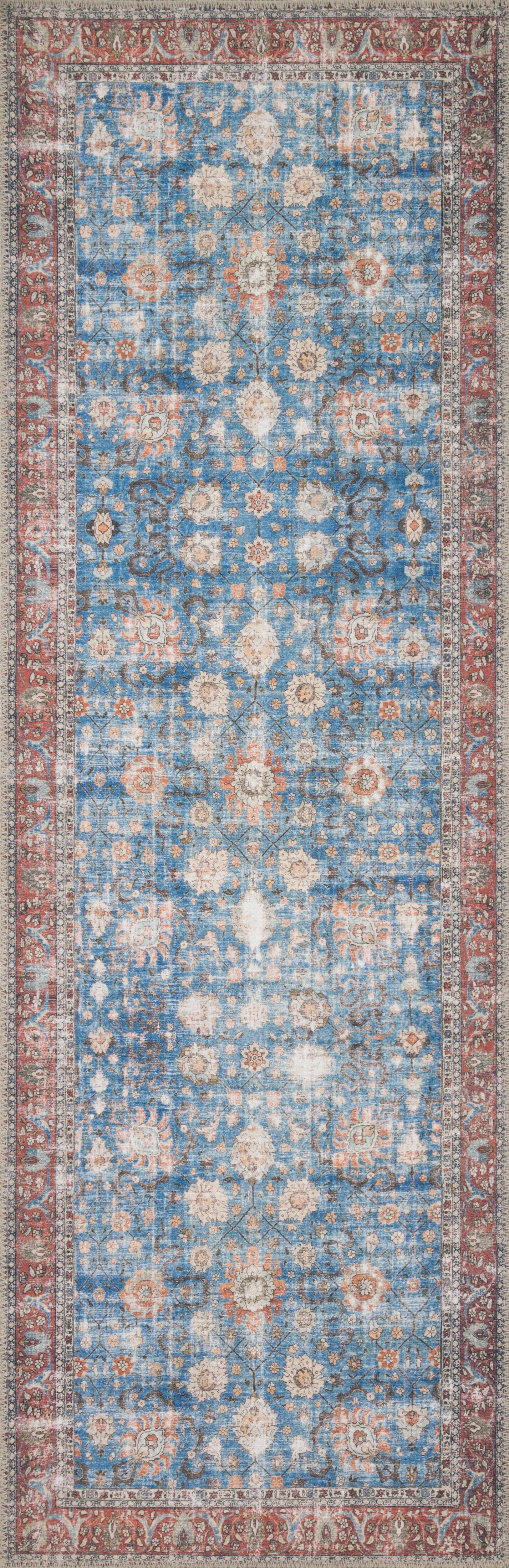 Loloi II Loren Rug | Blue / Brick Loloi