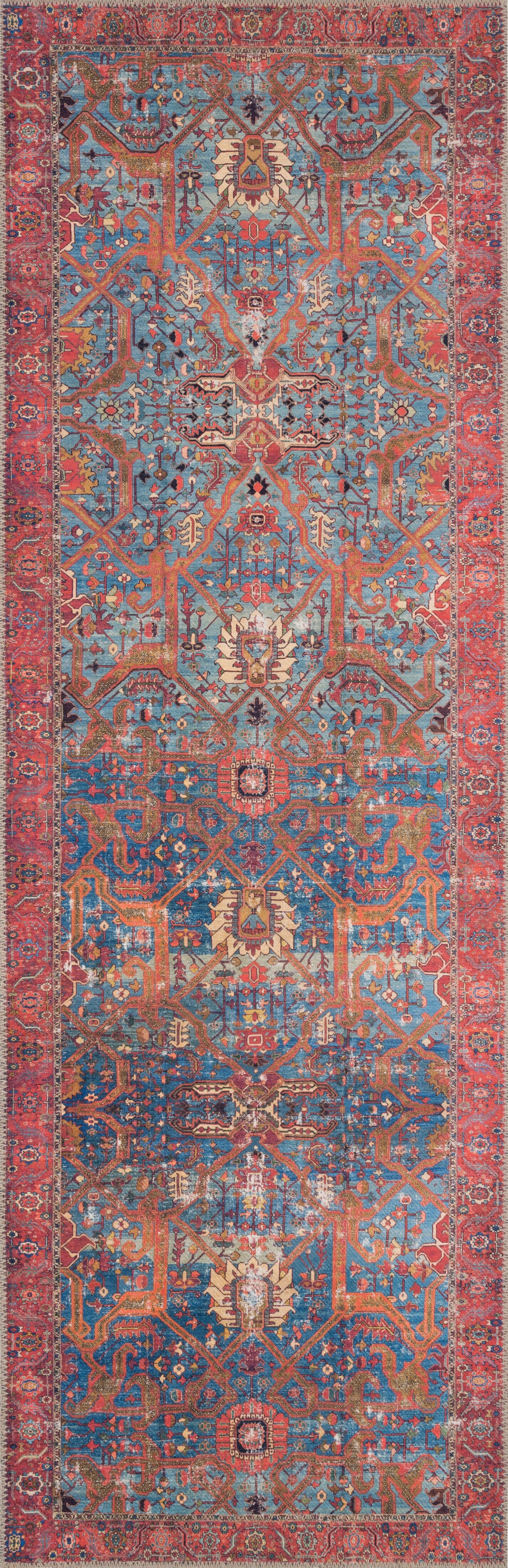 Loloi II Loren Rug | Blue / Red Loloi