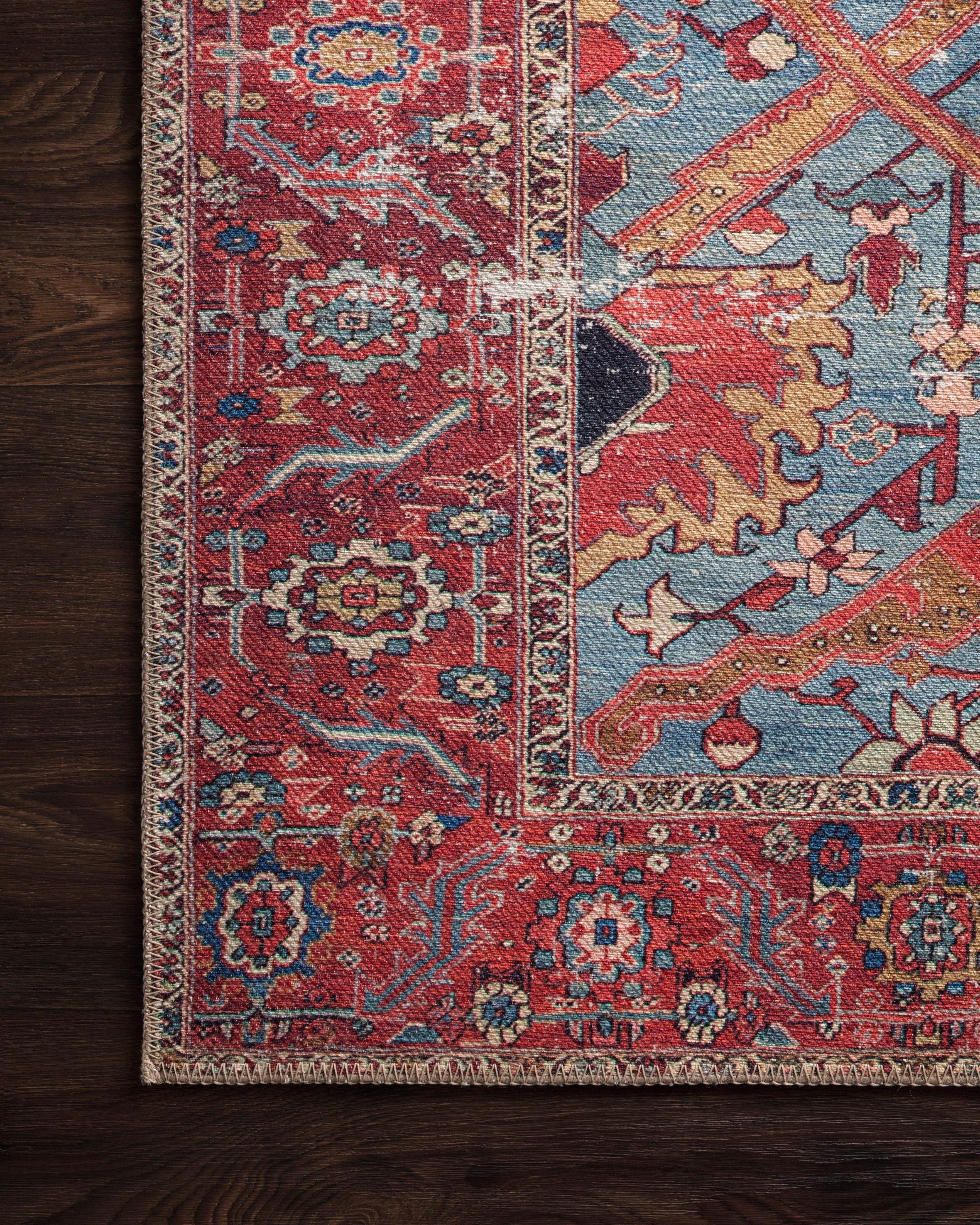 Loloi II Loren Rug | Blue / Red Loloi