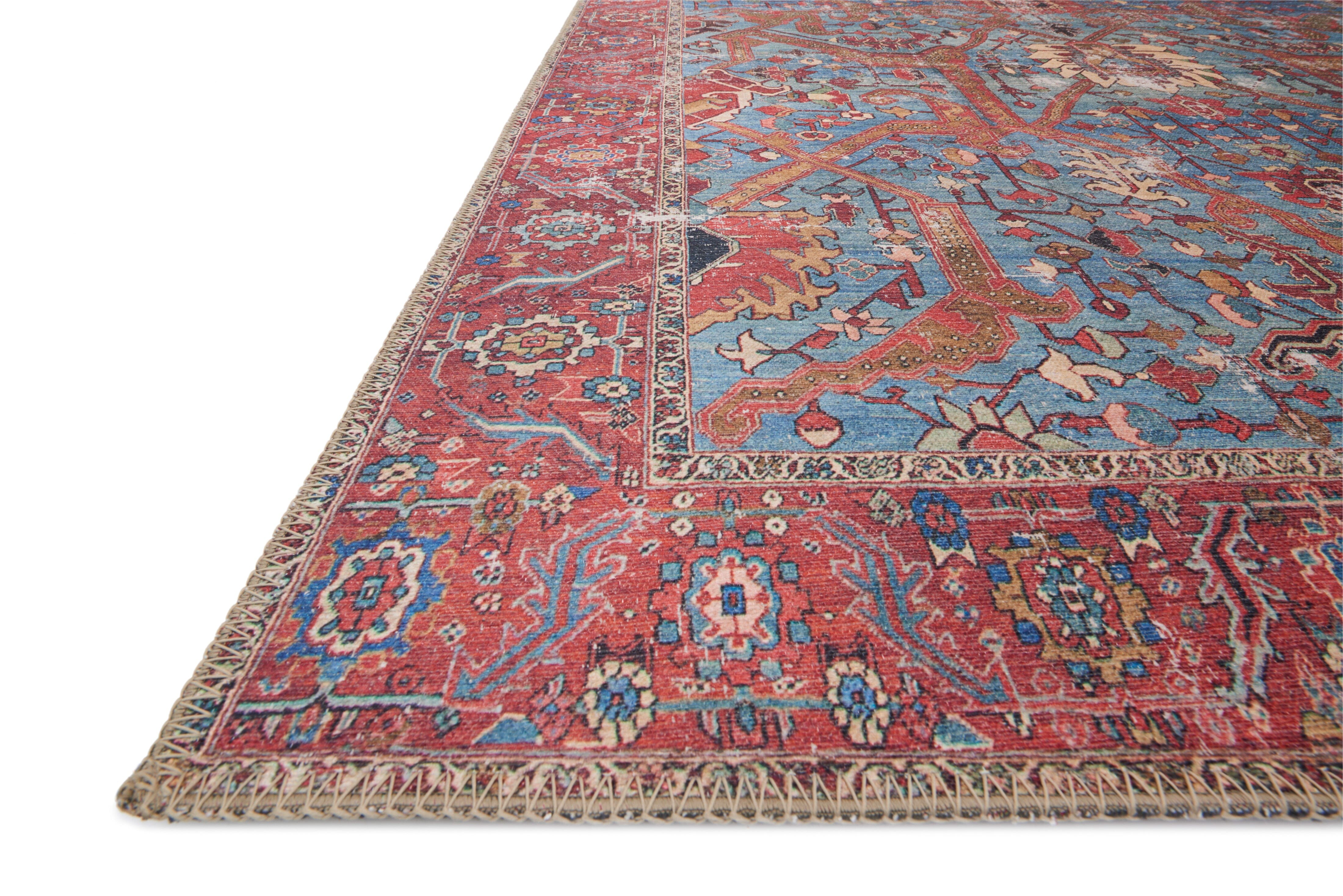 Loloi II Loren Rug | Blue / Red Loloi