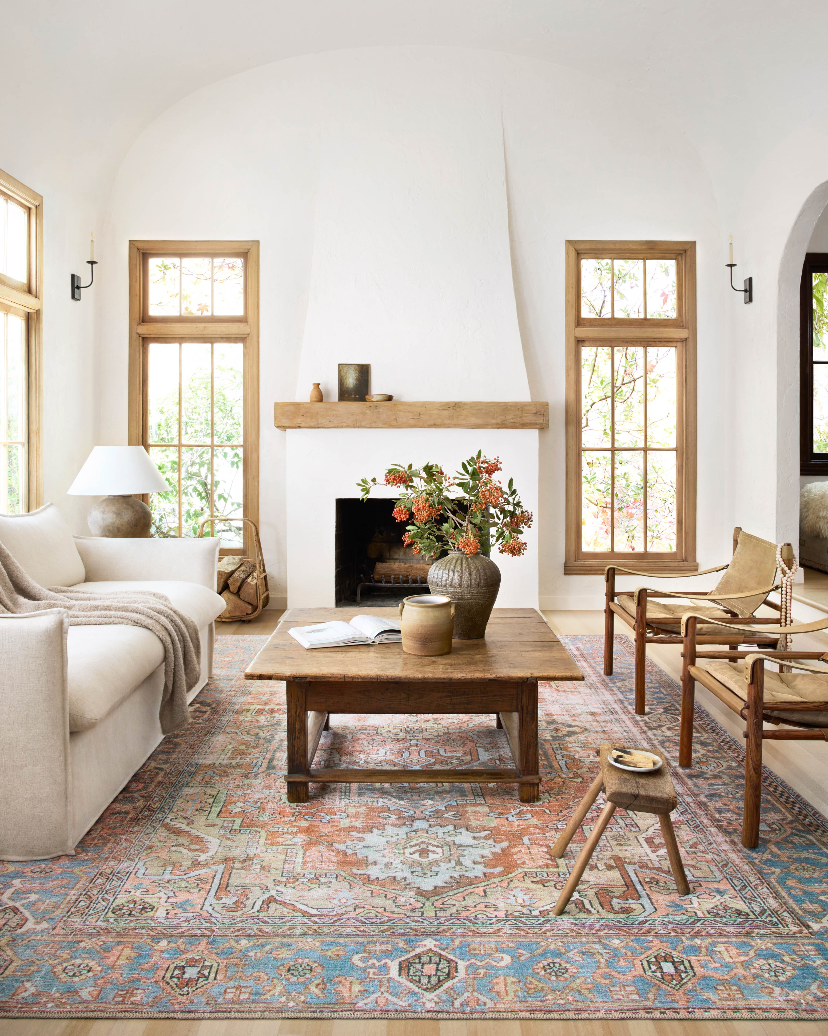 Loloi II Loren Rug | Terracotta / Sky | Huck & Peck