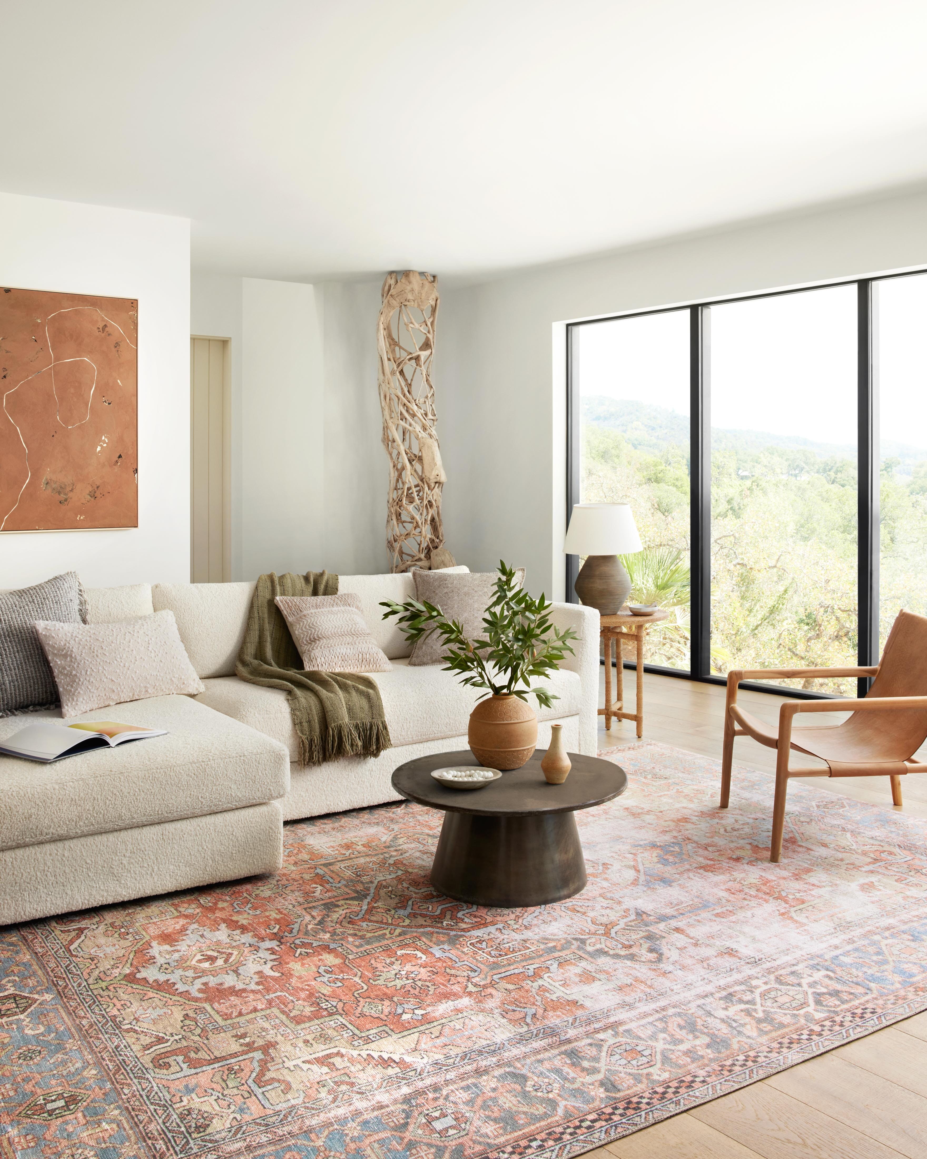 Loloi II Loren Rug | Terracotta / Sky | Huck & Peck