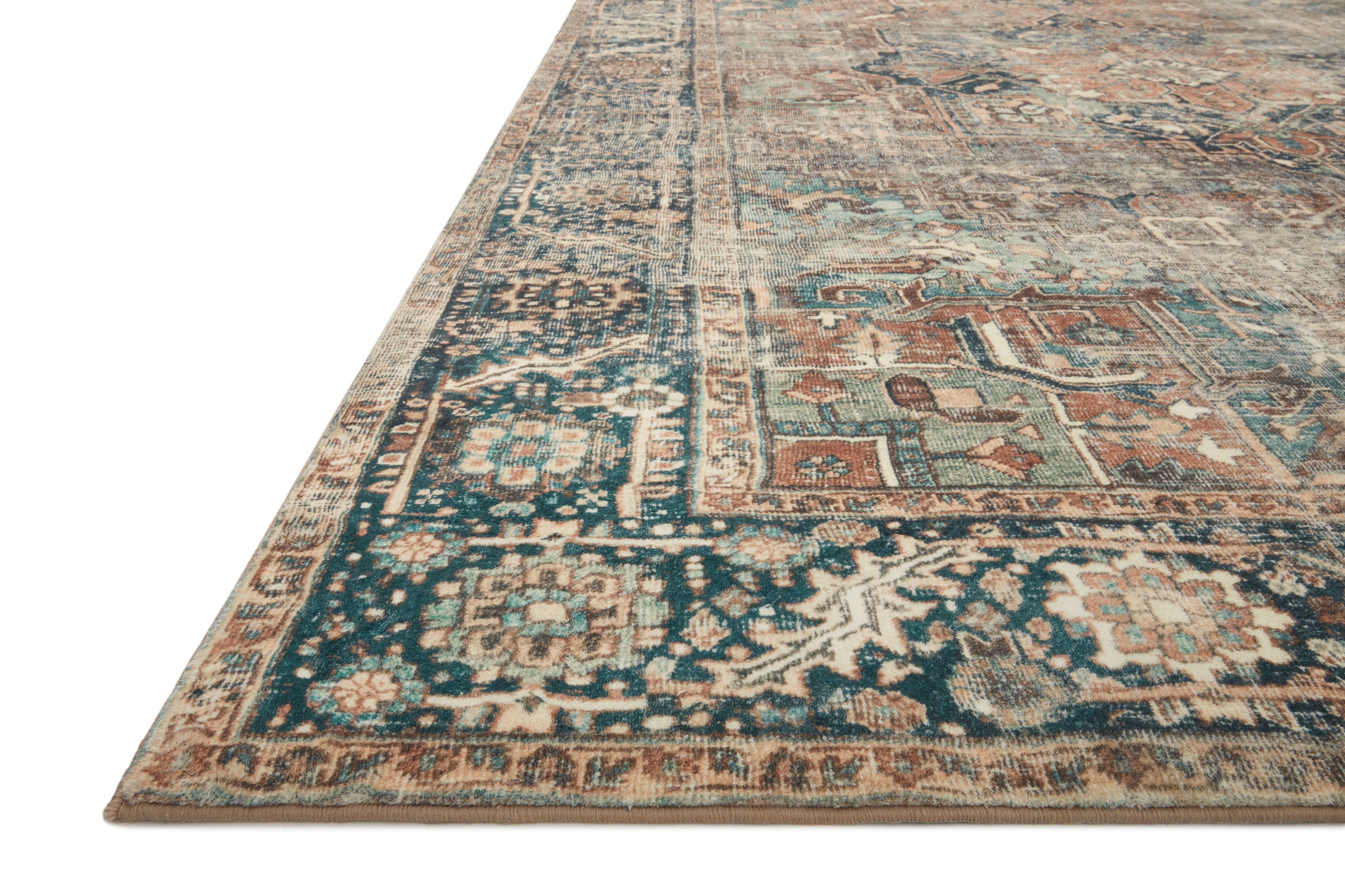 Loloi II Margot Rug | Terracotta / Lagoon Loloi