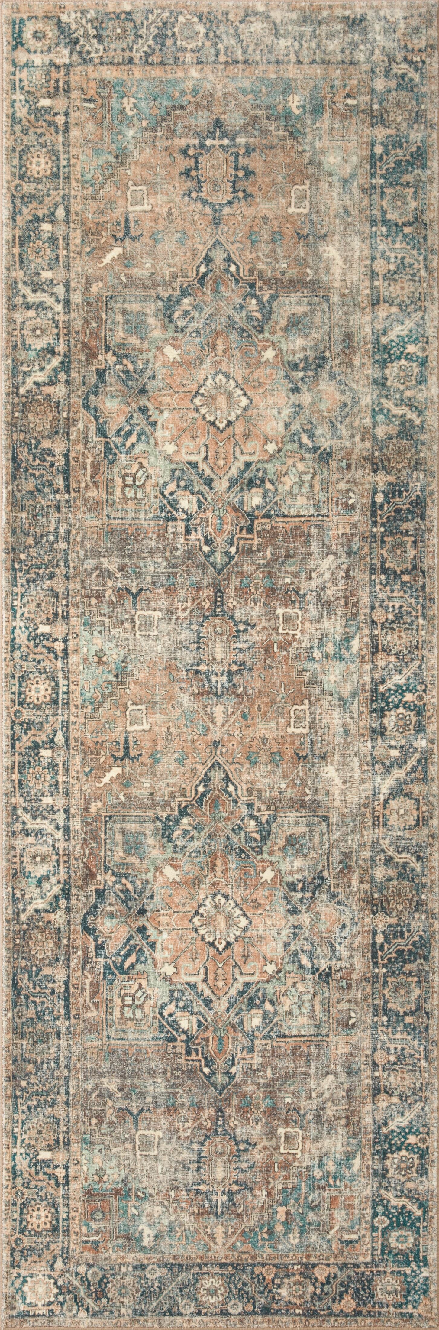 Loloi II Margot Rug | Terracotta / Lagoon Loloi