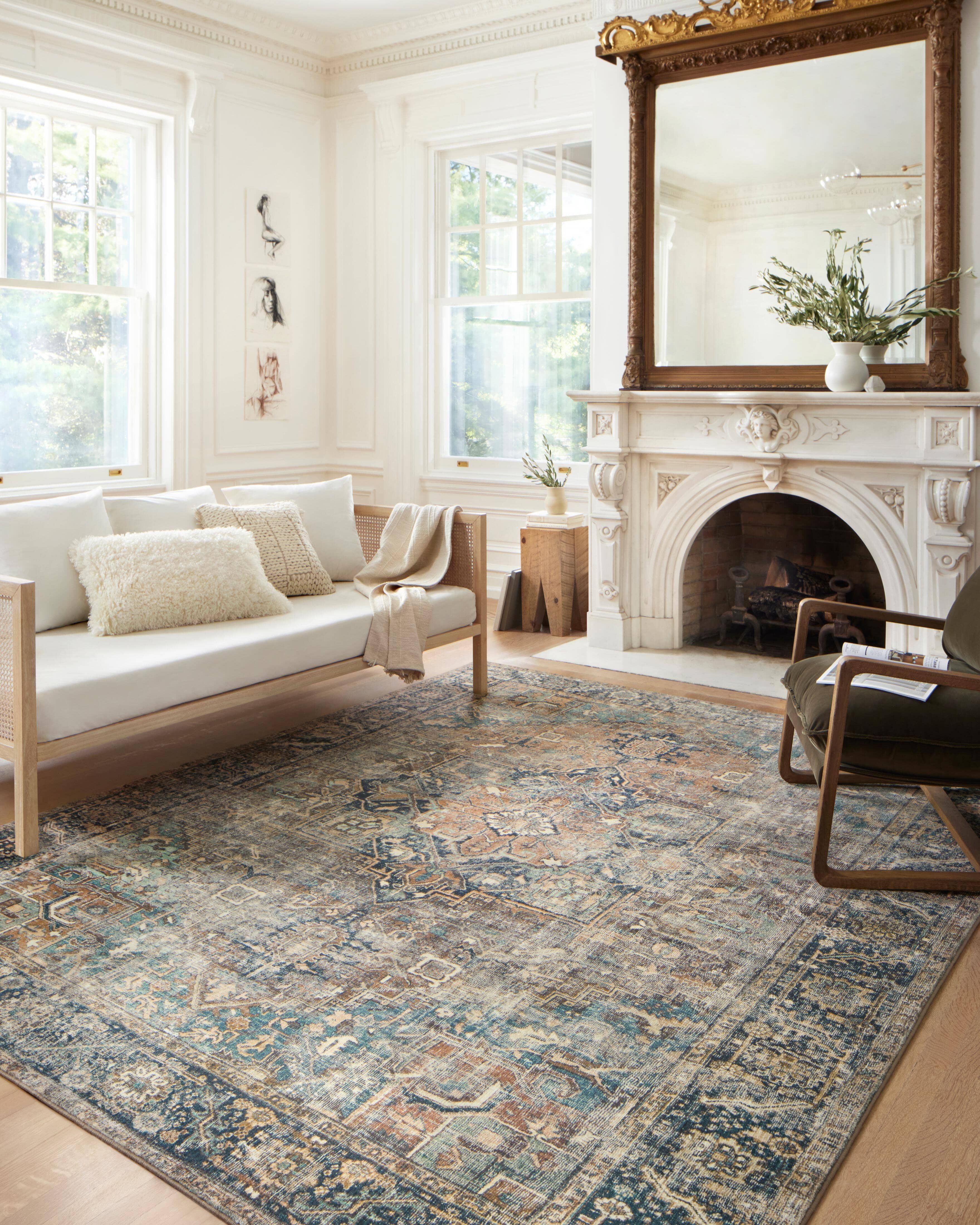 Loloi II Margot Rug | Terracotta / Lagoon Loloi