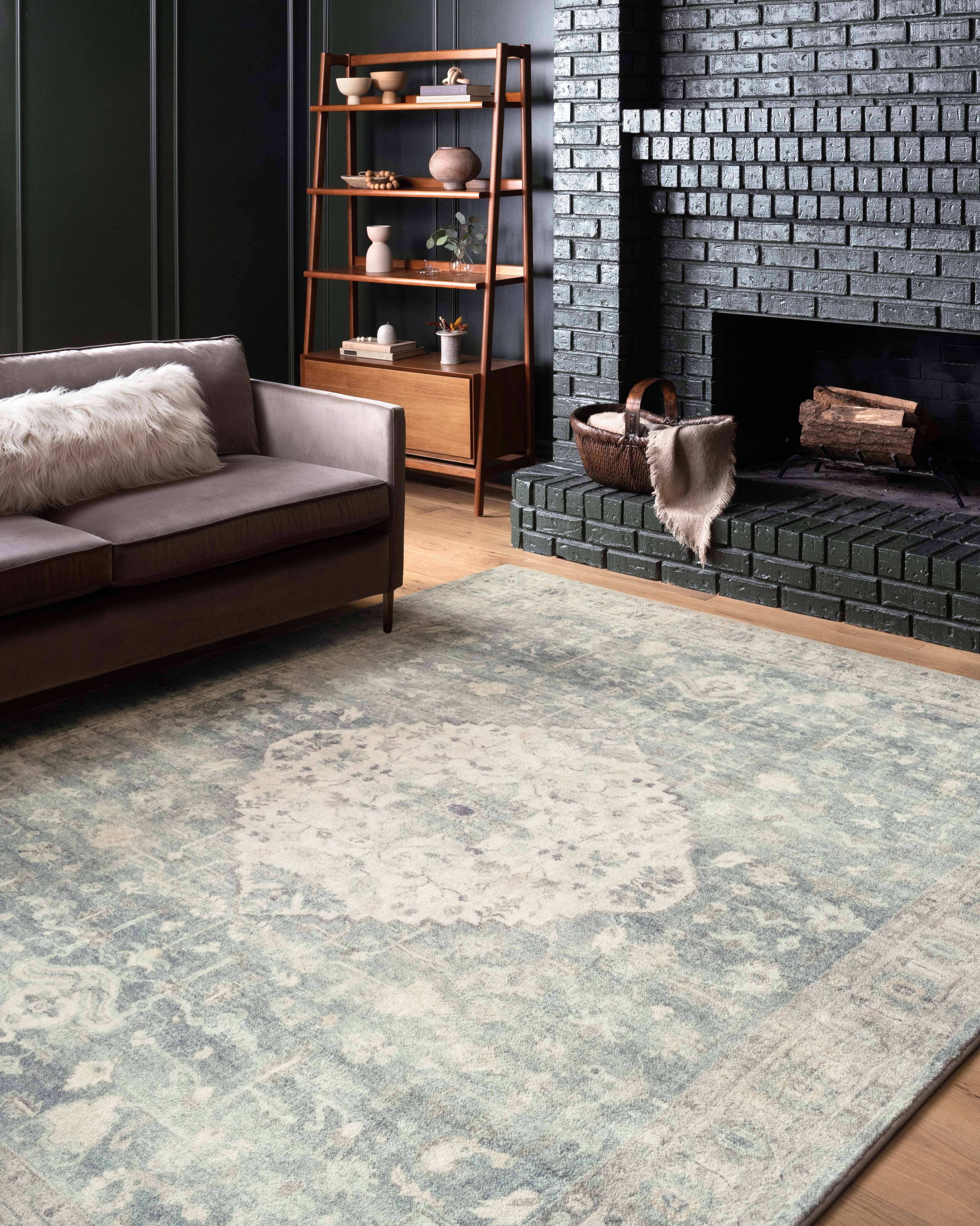 Loloi II Rosette Rug | Denim / Fog Loloi