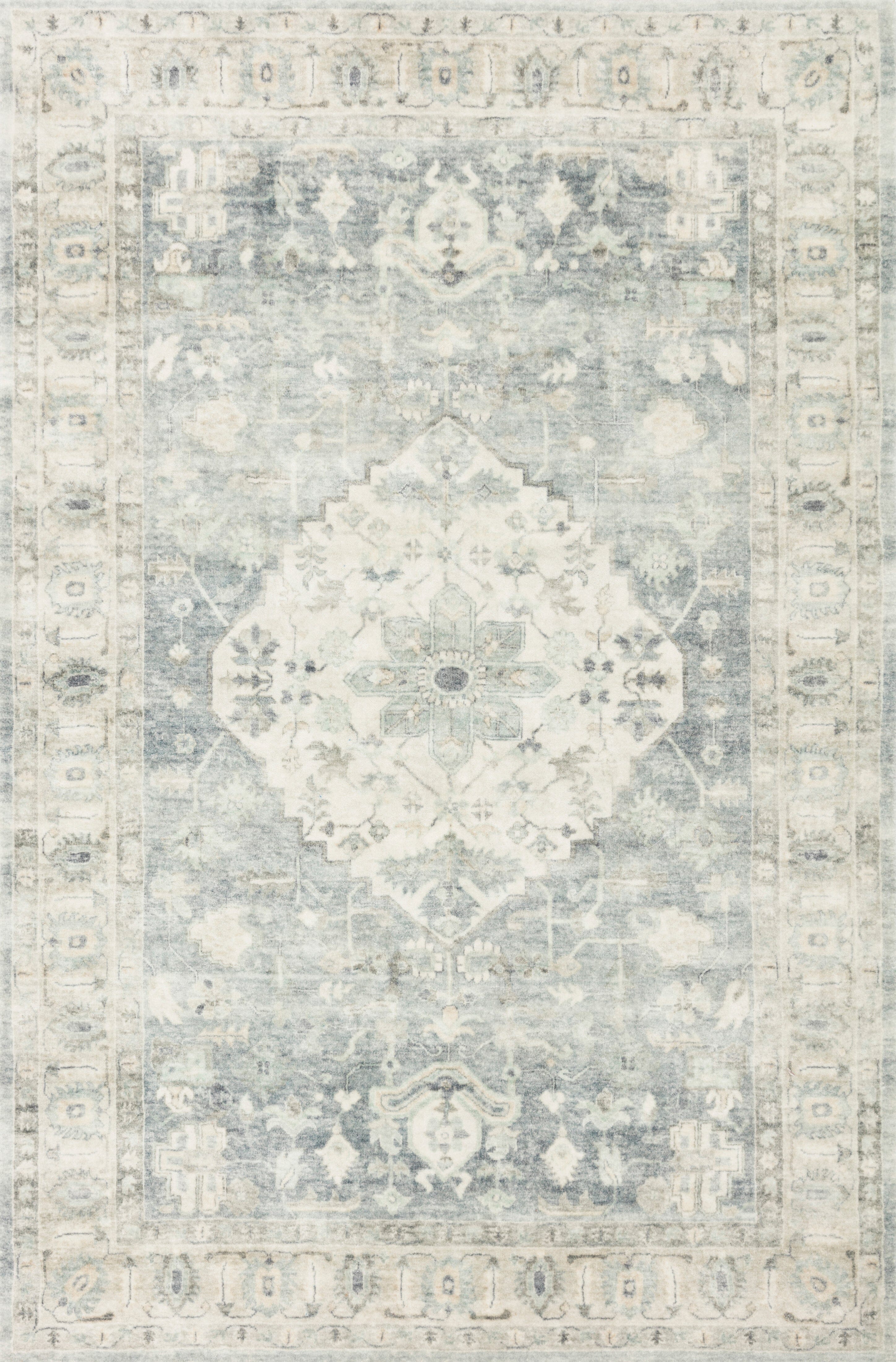 Loloi II Rosette Rug | Denim / Fog Loloi