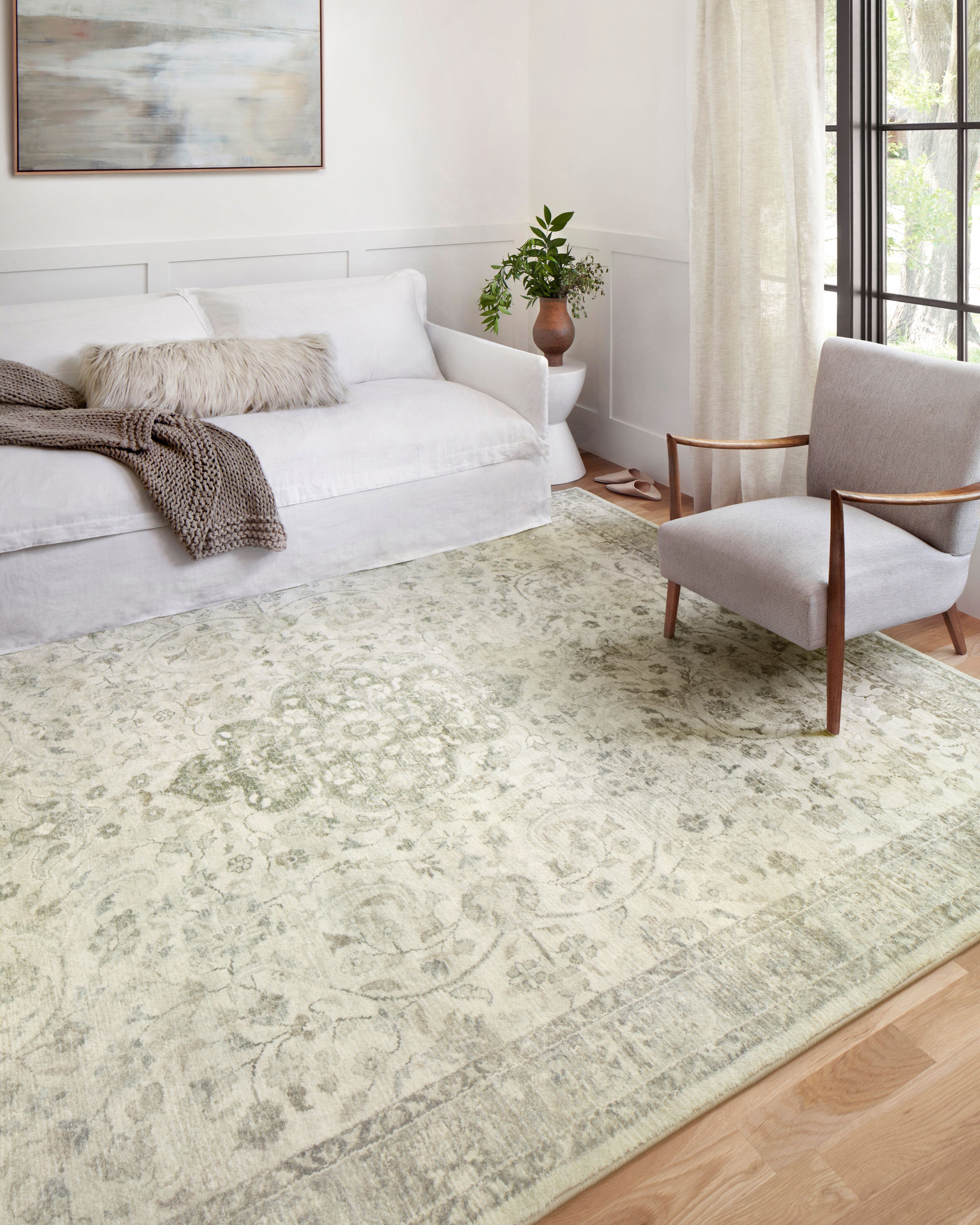 Loloi II Rosette Rug | Ivory / Silver Loloi